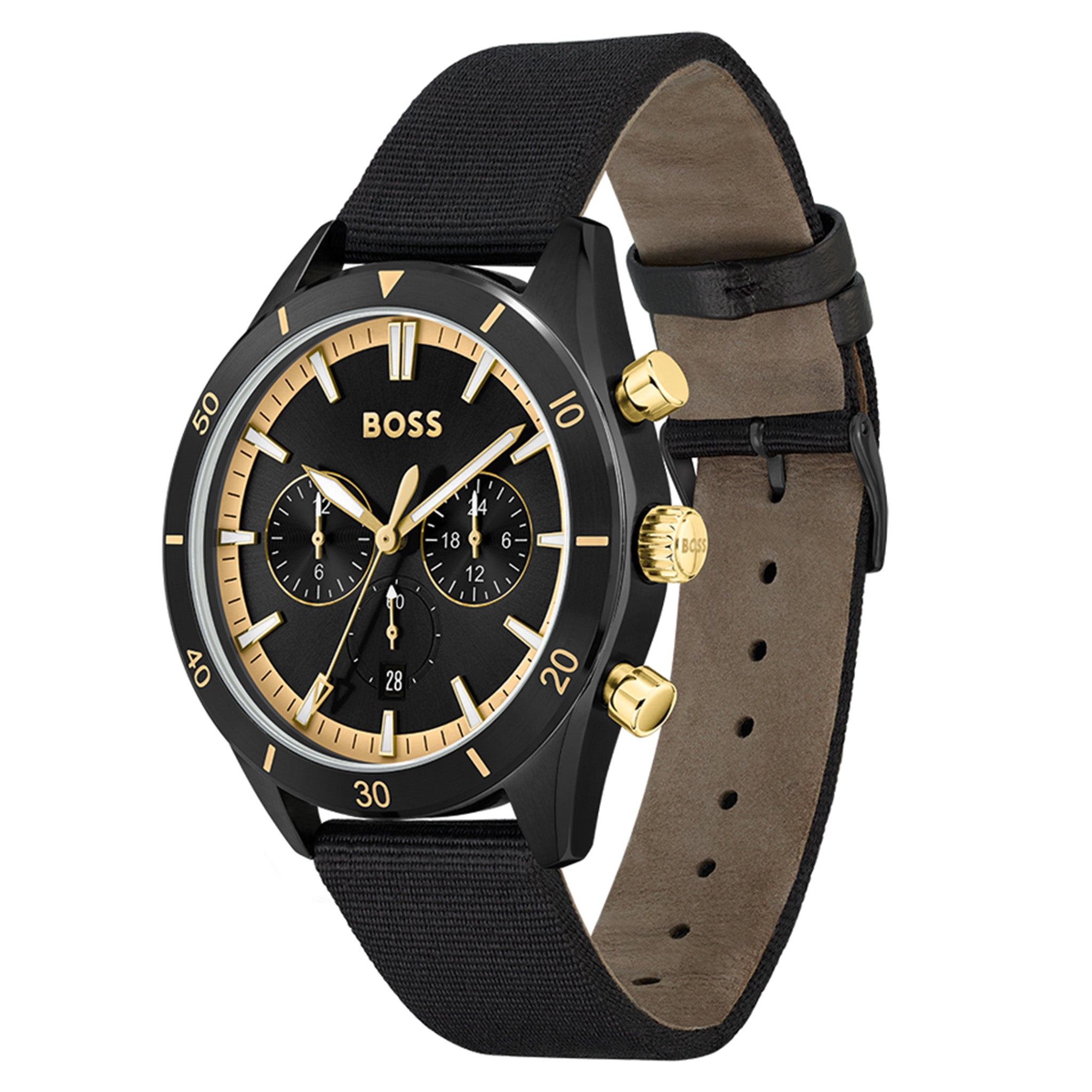 Hugo Boss Black Fabric Men's Chronograph Watch - 1513935