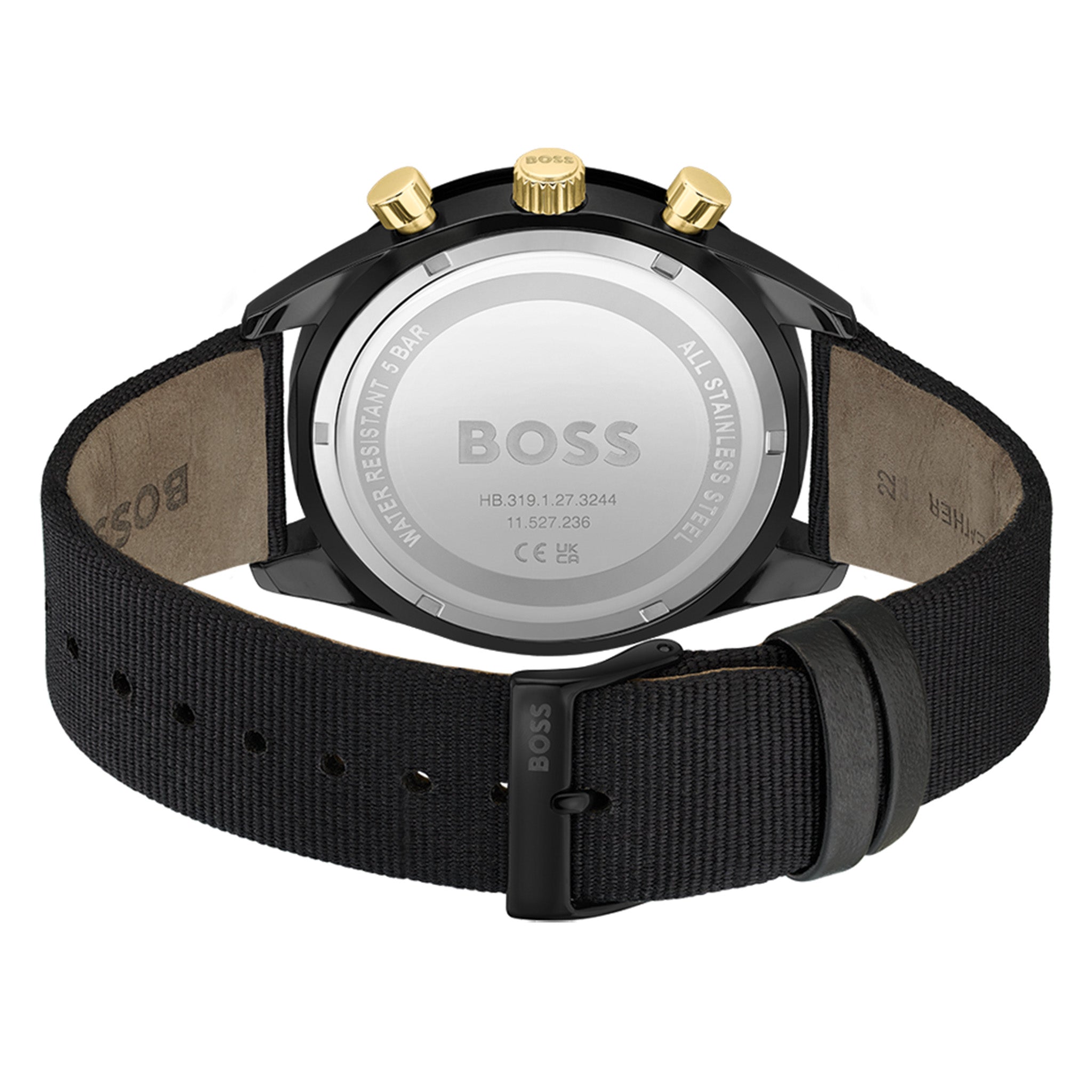 Hugo Boss Black Fabric Men's Chronograph Watch - 1513935