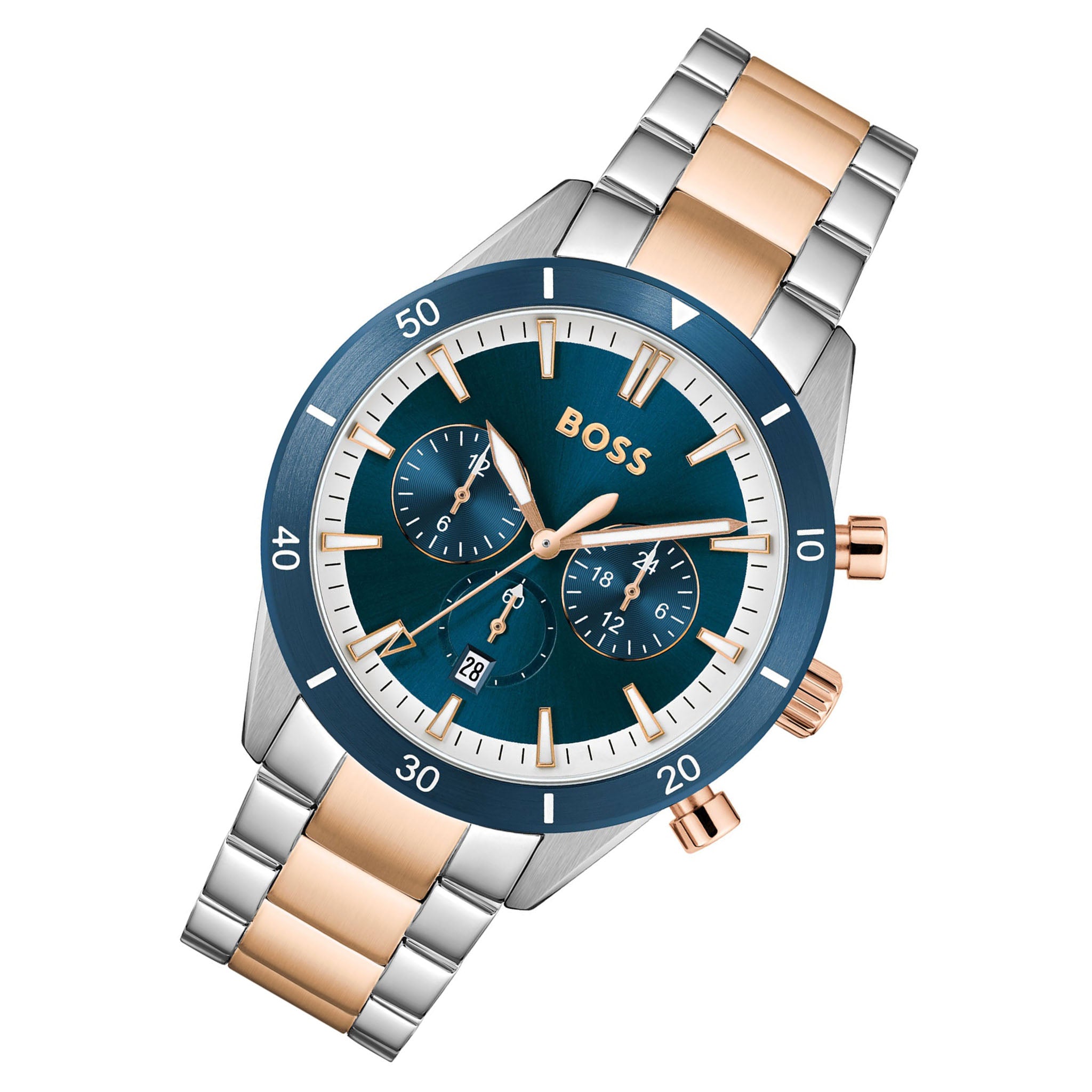BOSS by Hugo Boss Two-Tone Steel Blue Dial Men's Chronograph Watch - 1513937