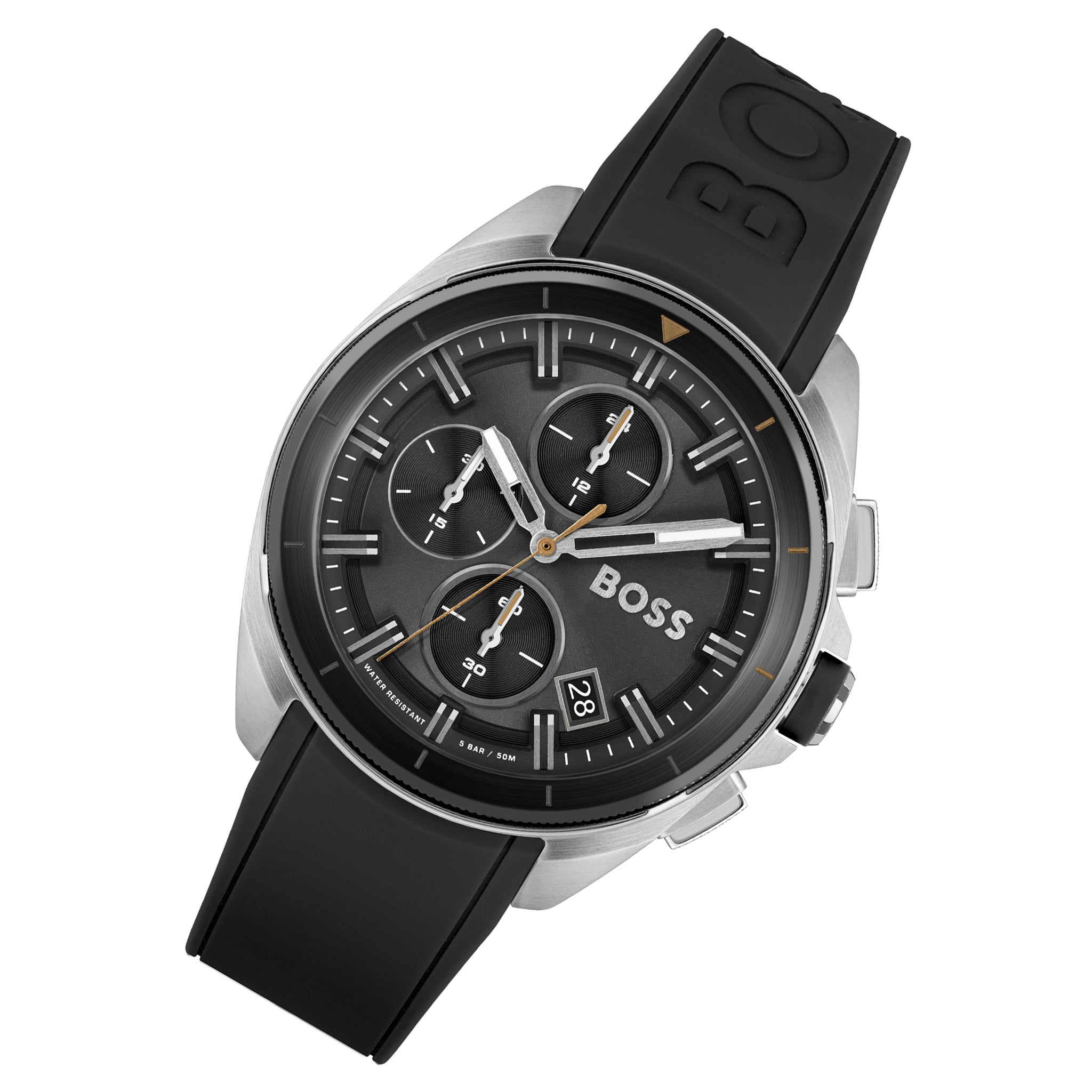 BOSS by Hugo Boss Black Silicone Men's Chrono Watch - 1513953