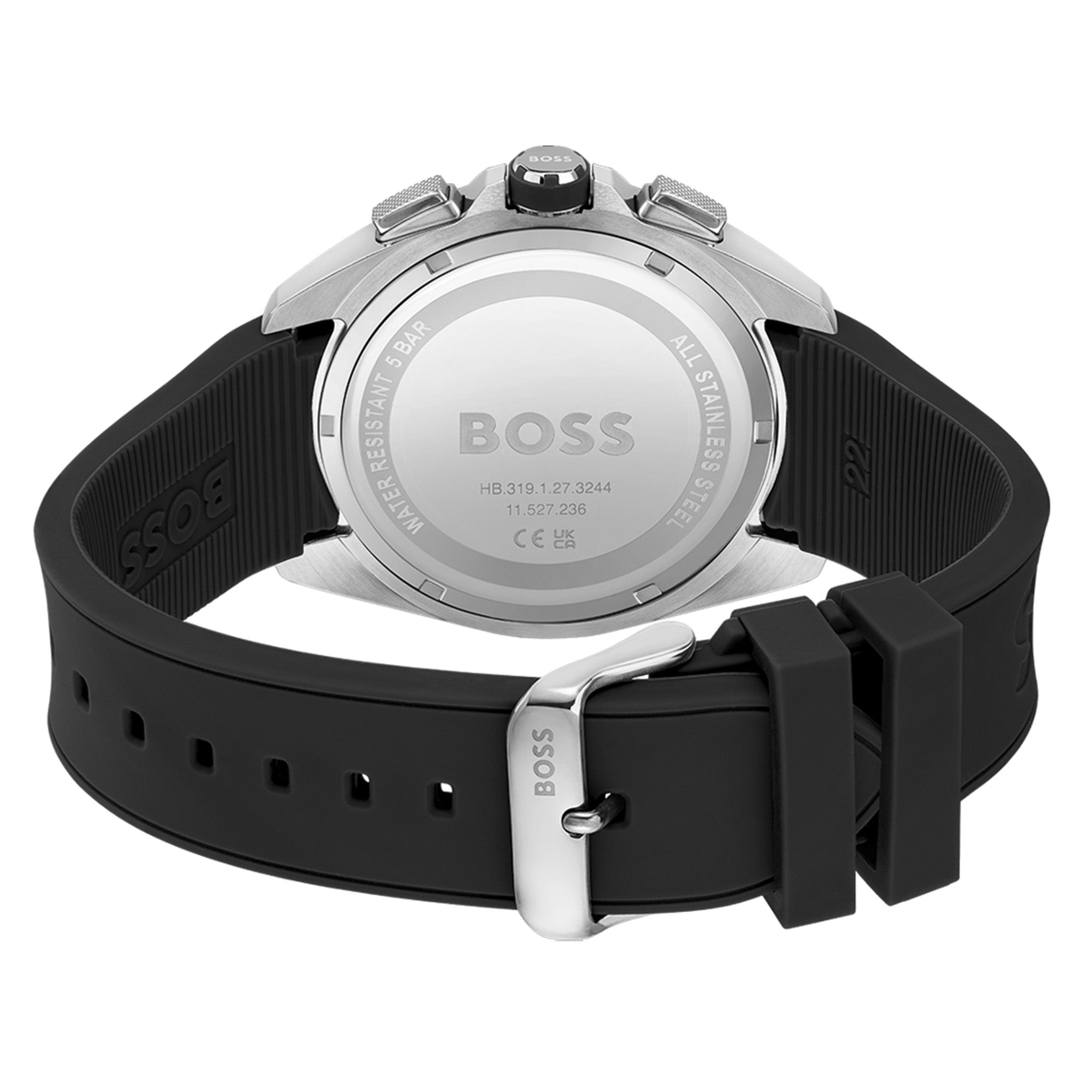 BOSS by Hugo Boss Black Silicone Men's Chrono Watch - 1513953