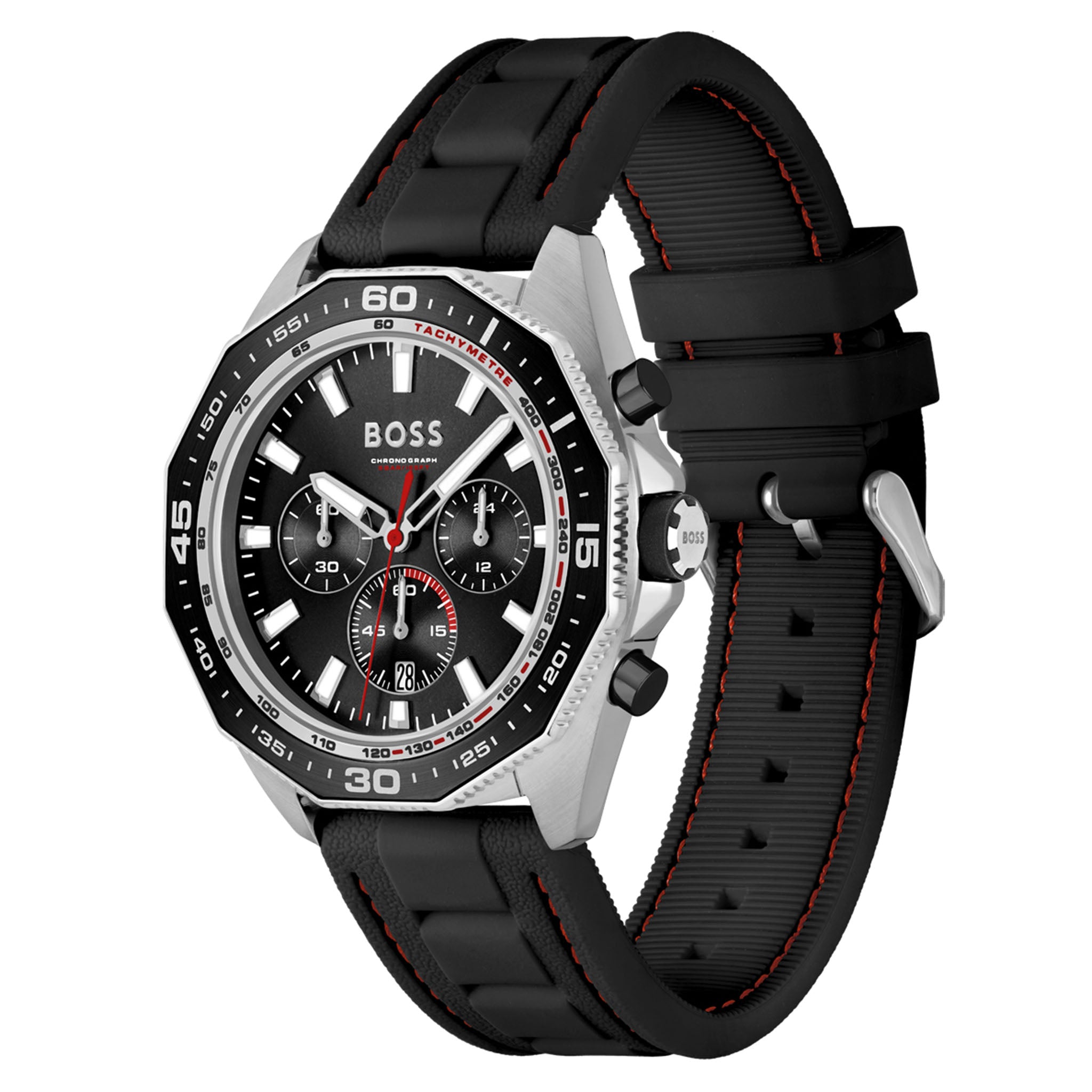 BOSS by Hugo Boss Black Silicone Chronograph Men's Watch - 1513969