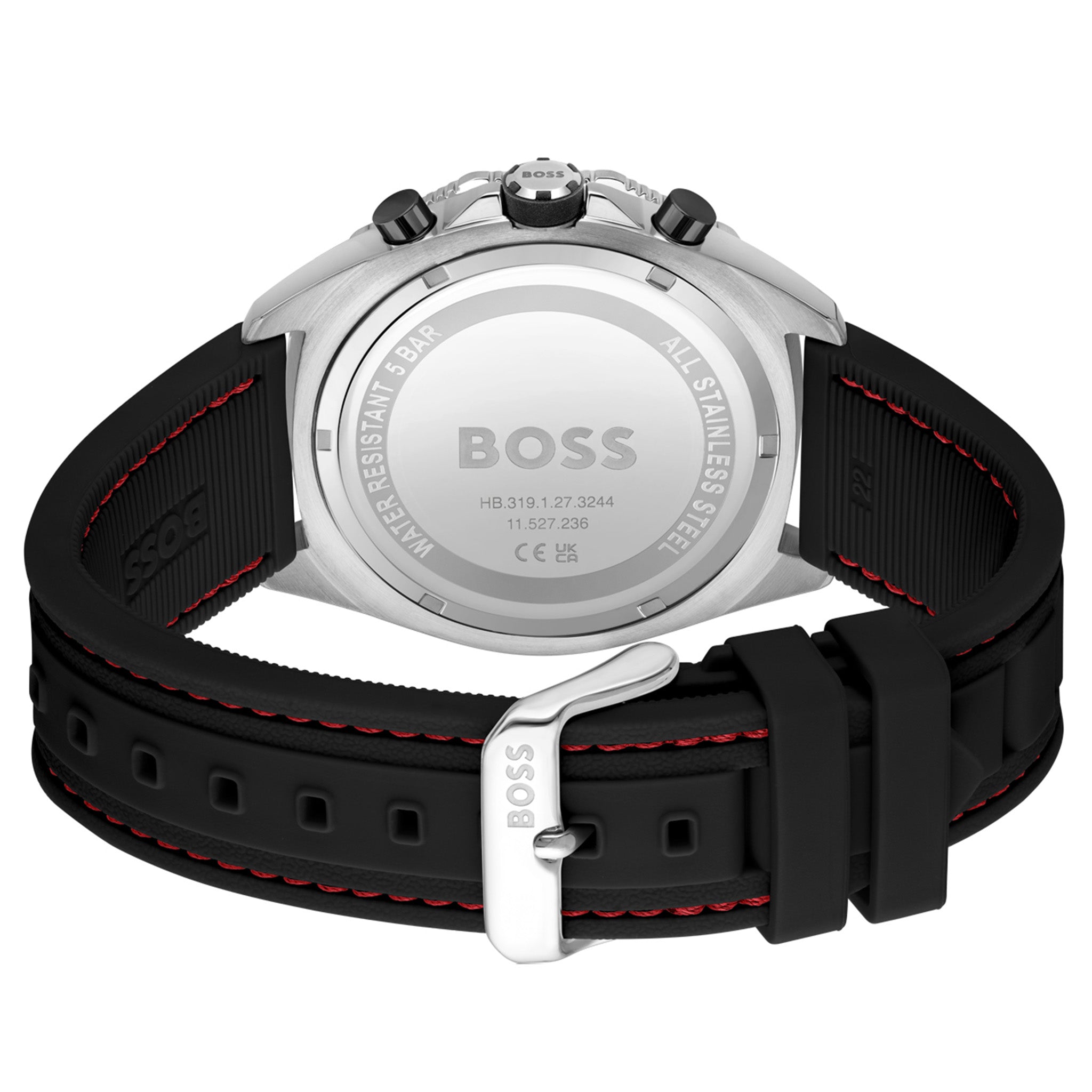BOSS by Hugo Boss Black Silicone Chronograph Men's Watch - 1513969