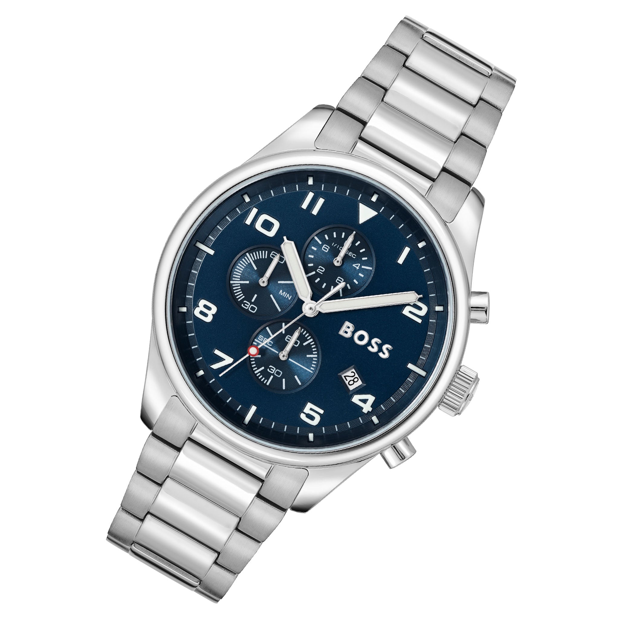 BOSS by Hugo Boss Stainless Steel Blue Dial Chronograph Men's Watch - 1513989