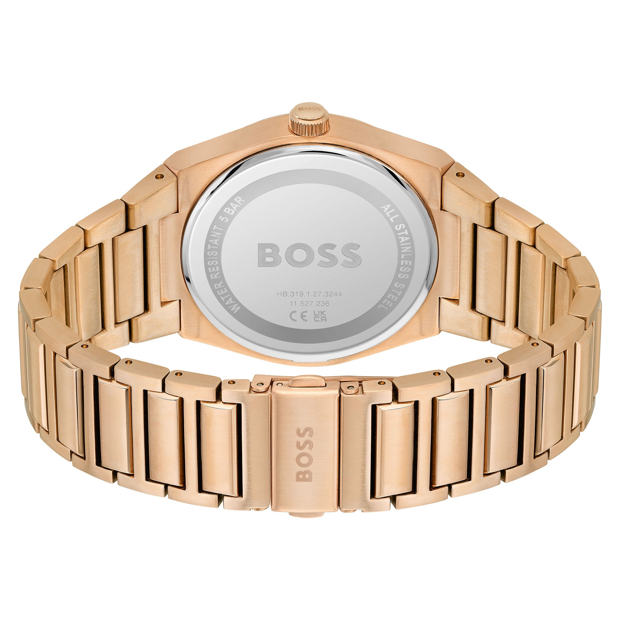 BOSS by Hugo Boss Carnation Gold Steel Blue Dial Men's Watch - 1513995