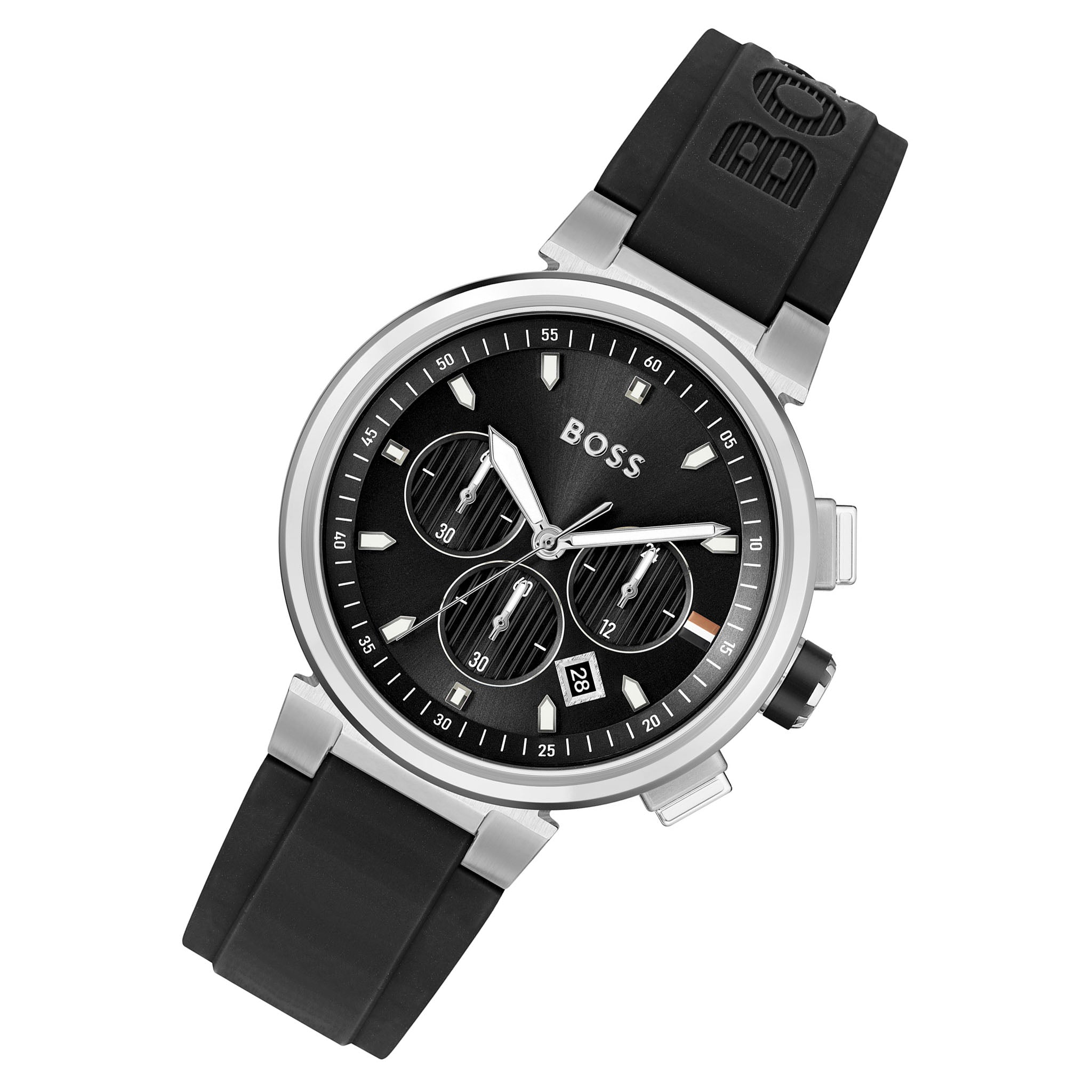 BOSS by Hugo Boss Black Silicone Chronograph Men's Watch - 1513997
