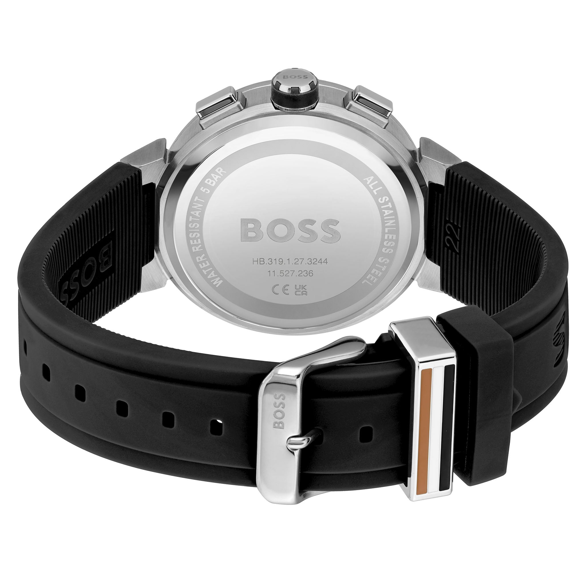 BOSS by Hugo Boss Black Silicone Chronograph Men's Watch - 1513997
