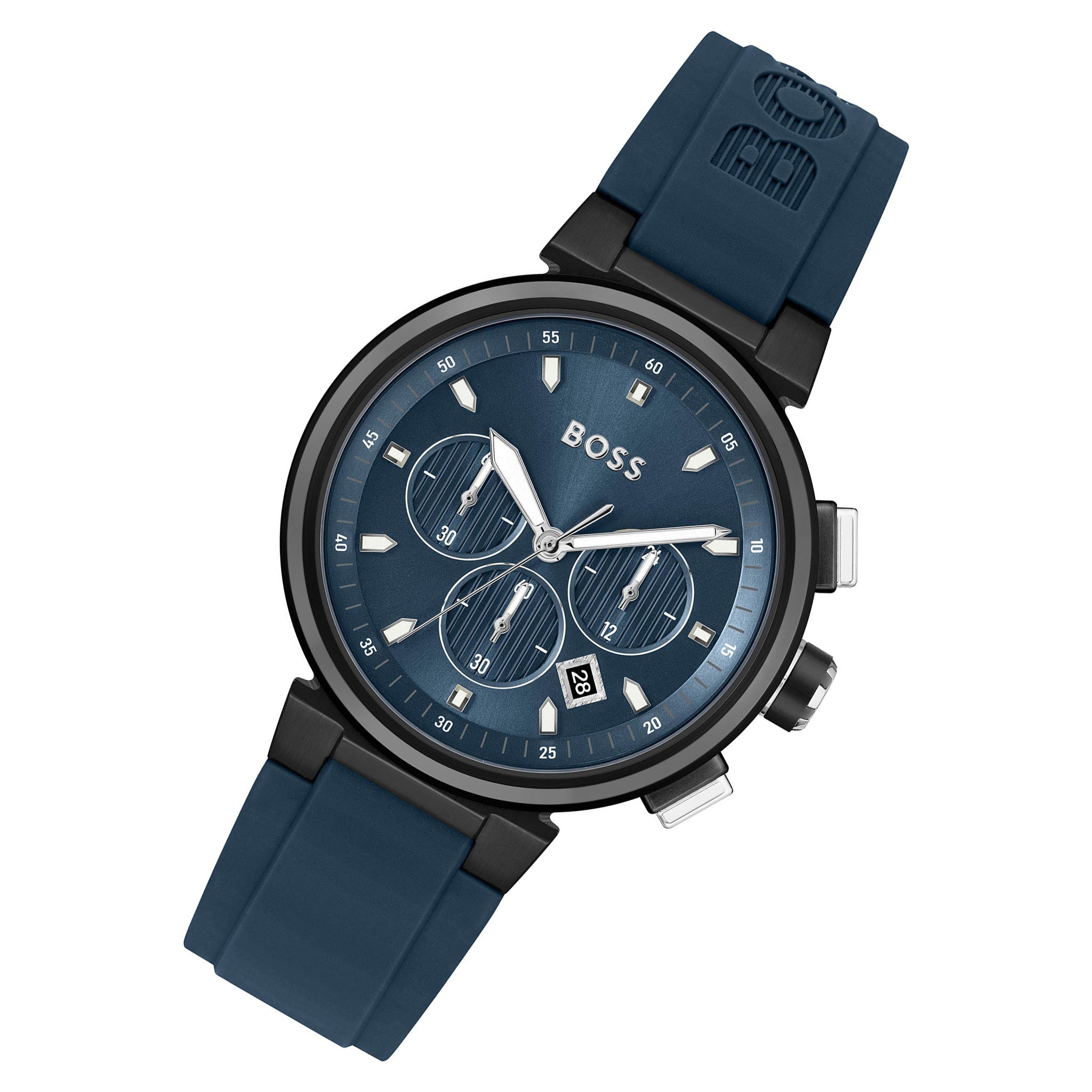 Hugo Boss Blue Silicone Chronograph Men's Watch - 1513998