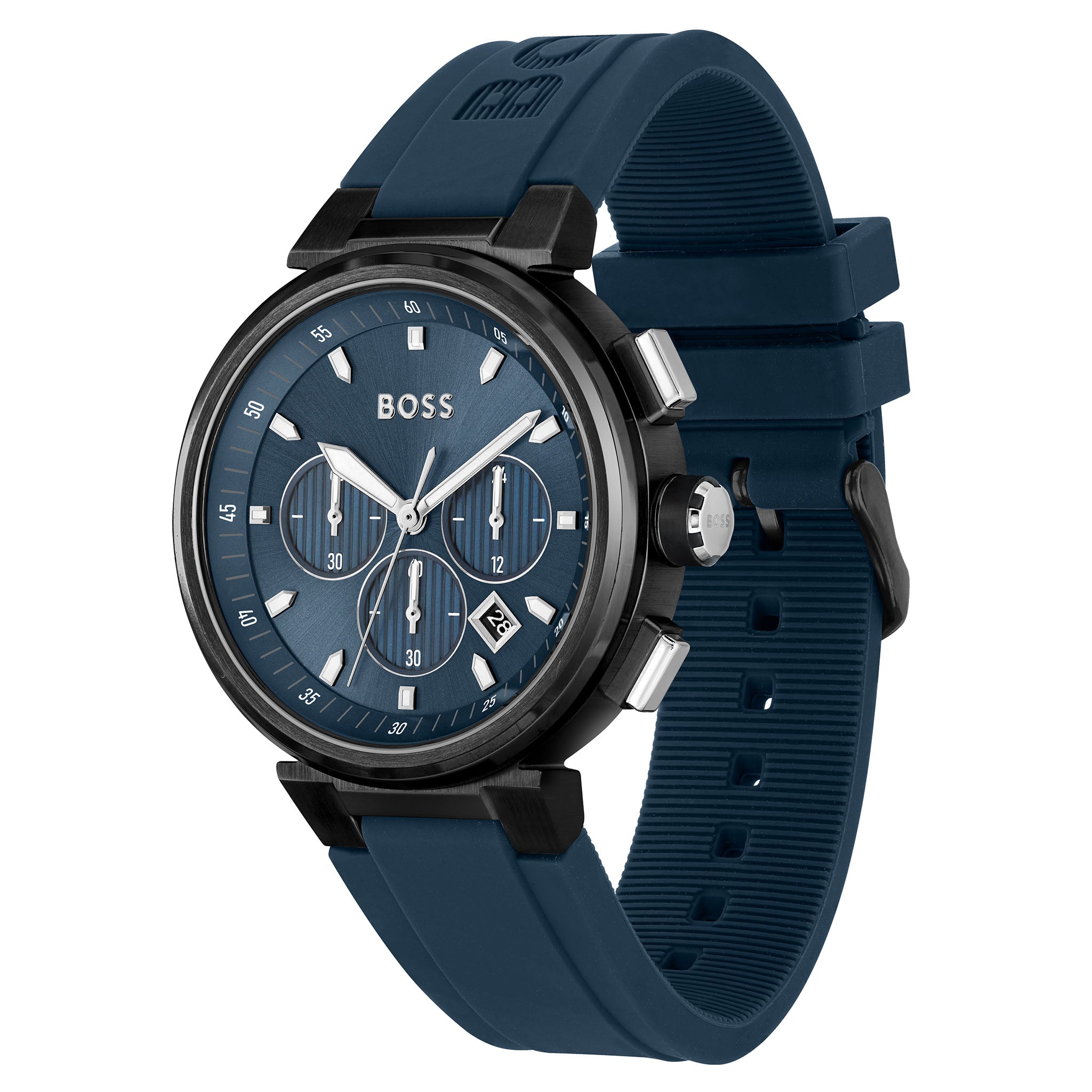 Hugo Boss Blue Silicone Chronograph Men's Watch - 1513998