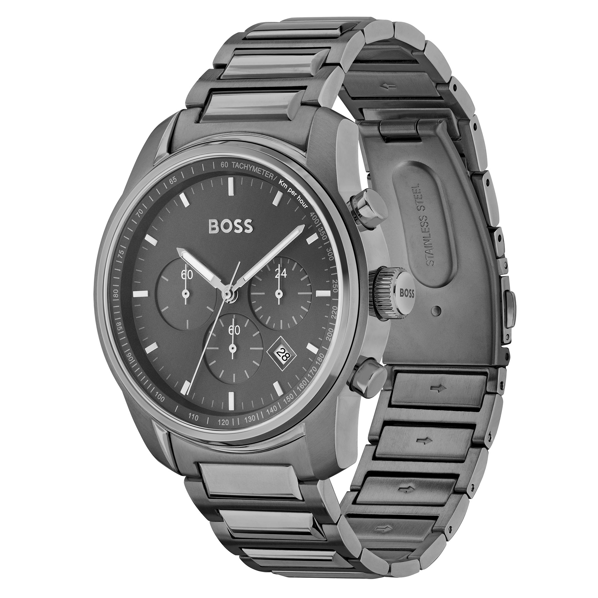 BOSS by Hugo Boss Grey Steel Chronograph Men's Watch - 1514005