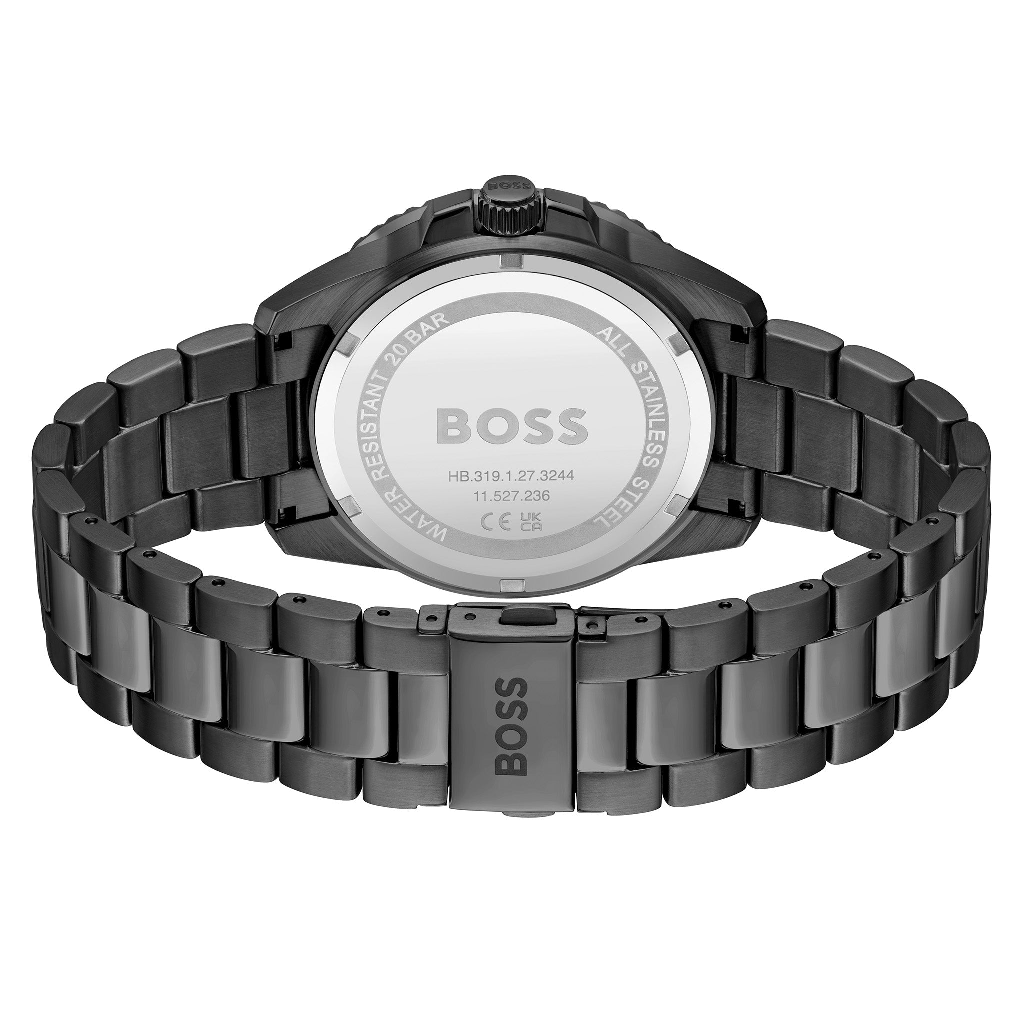 BOSS by Hugo Boss Stainless Steel Black Dial Men's Watch - 1514013