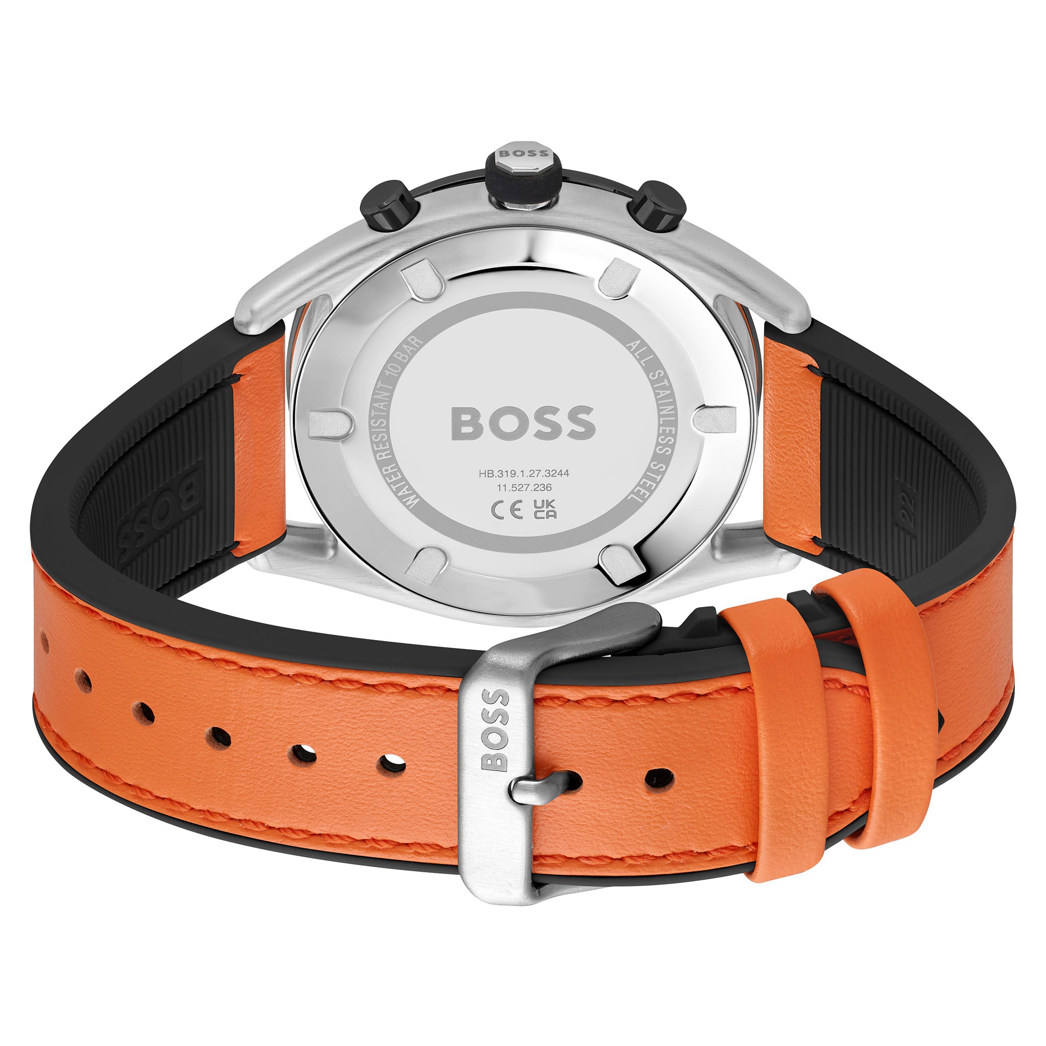 BOSS by Hugo Boss Silicone Black Dial Chronograph Men's Watch - 1514025
