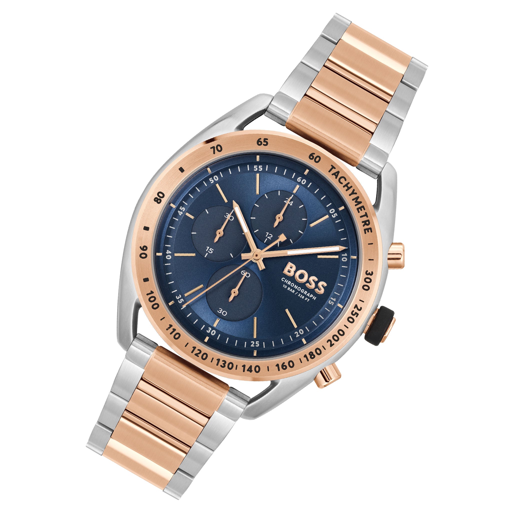 Hugo Boss Two-Tone Steel Blue Dial Chronograph Men's Watch - 1514026