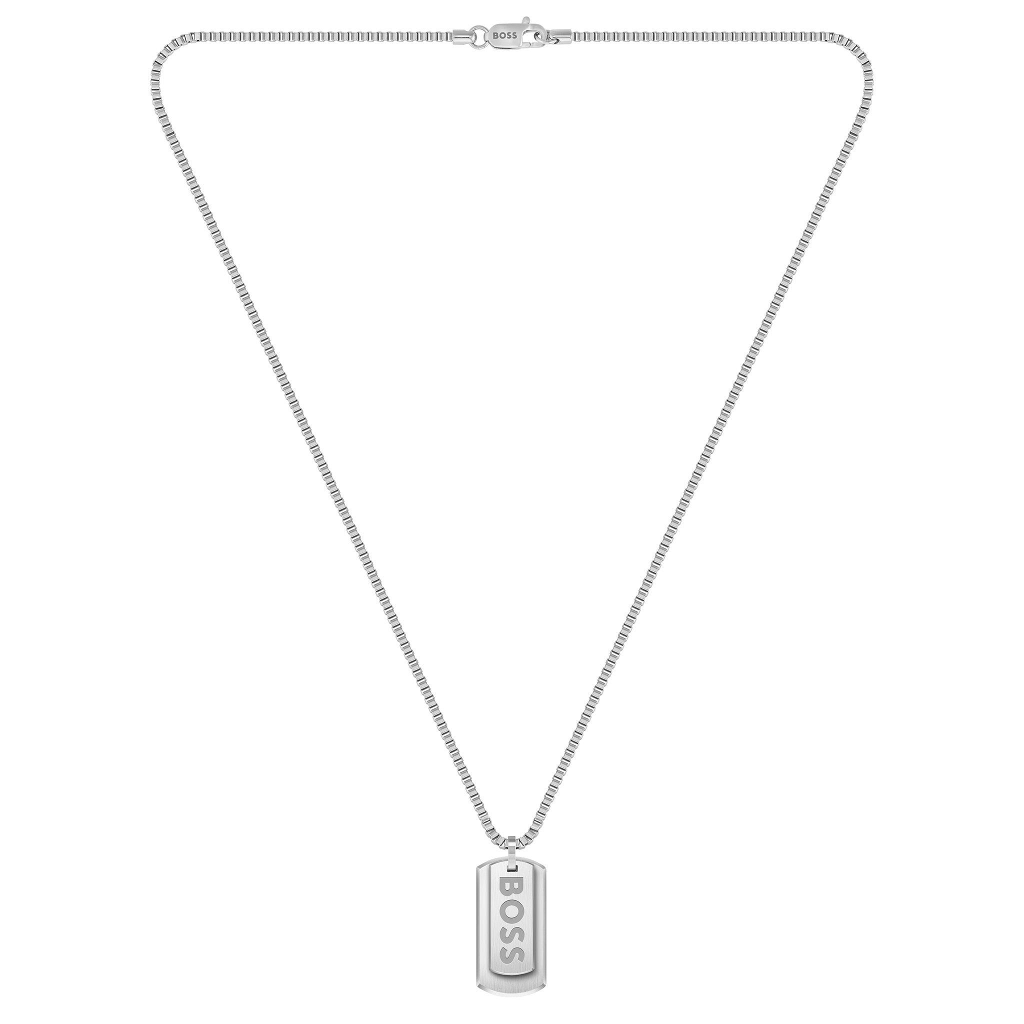 Hugo Boss Jewellery Stainless Steel Men's Pendant With Chain - 1580575