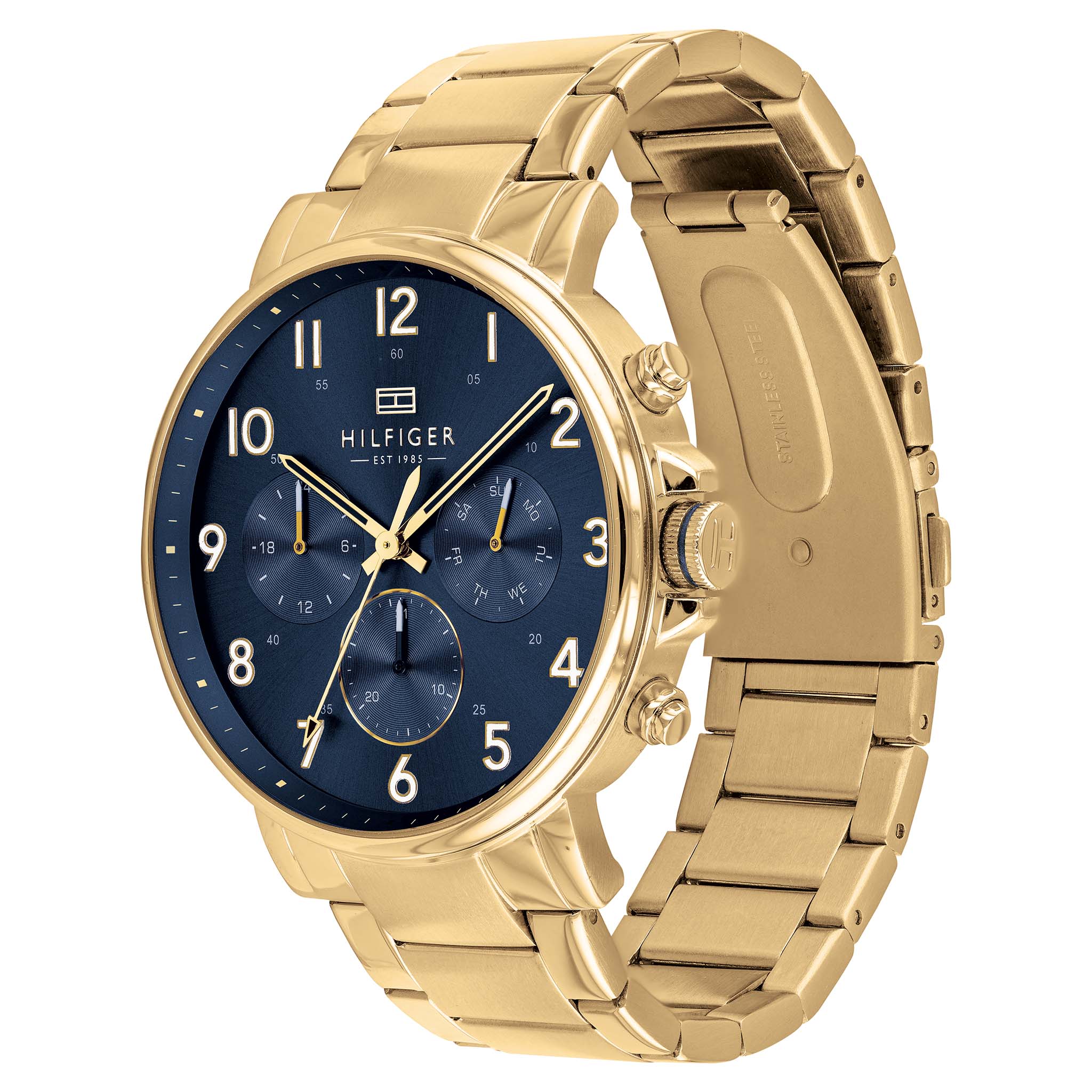 Tommy Hilfiger Multi-function Gold Steel Men's Watch - 1710384