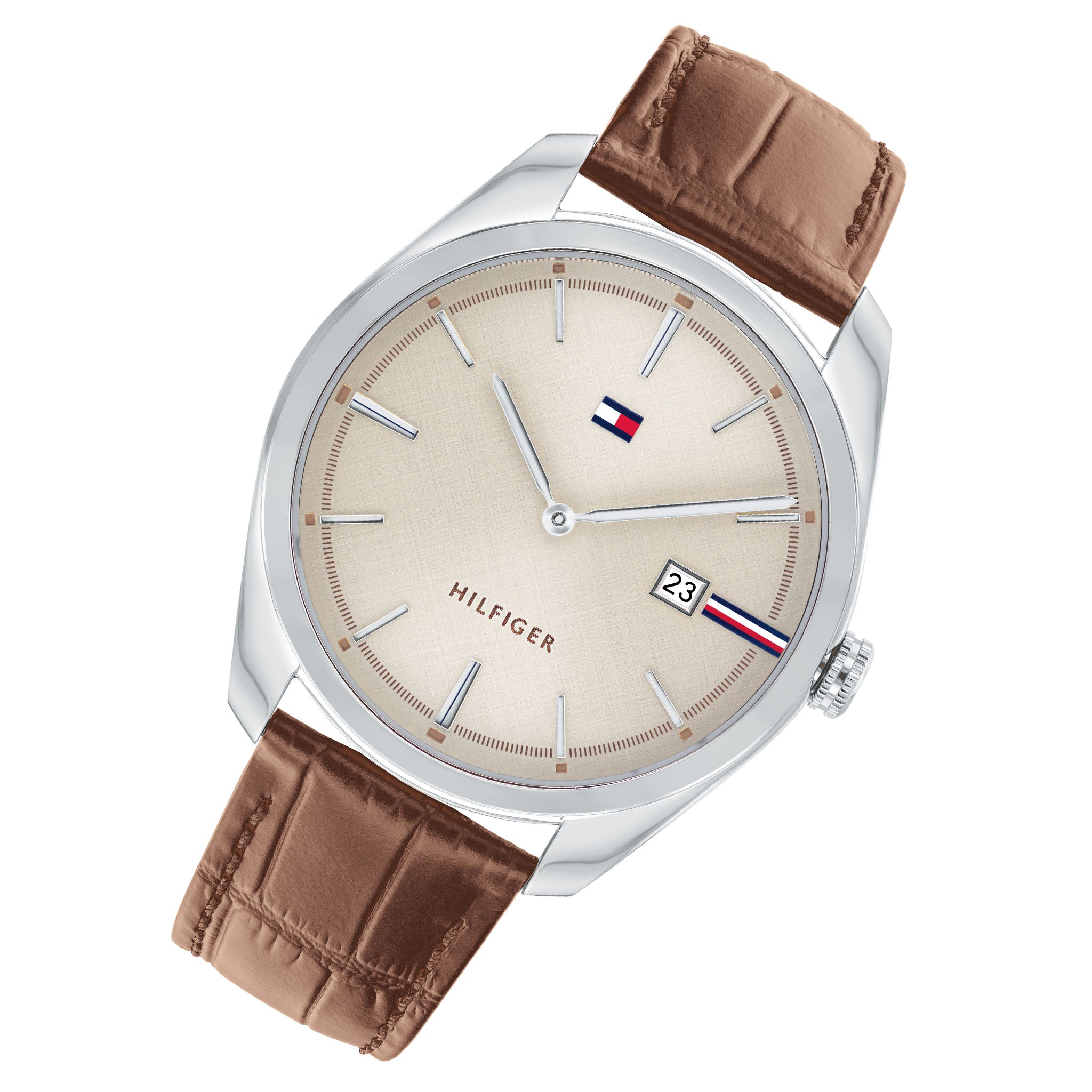 Tommy Hilfiger Brown Leather Men's Watch - 1710430