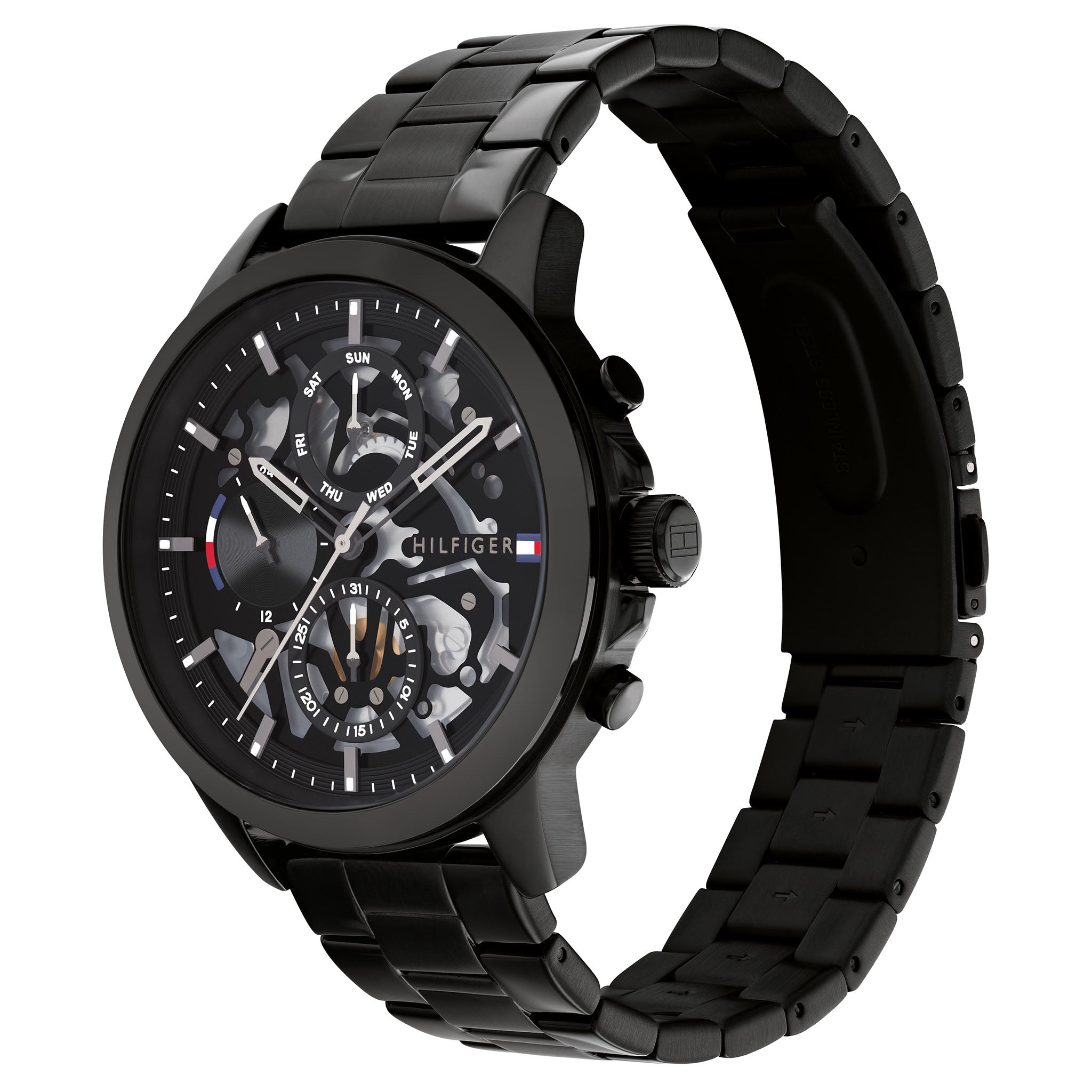 Tommy Hilfiger Black Steel Men's Multi-function Watch - 1710478