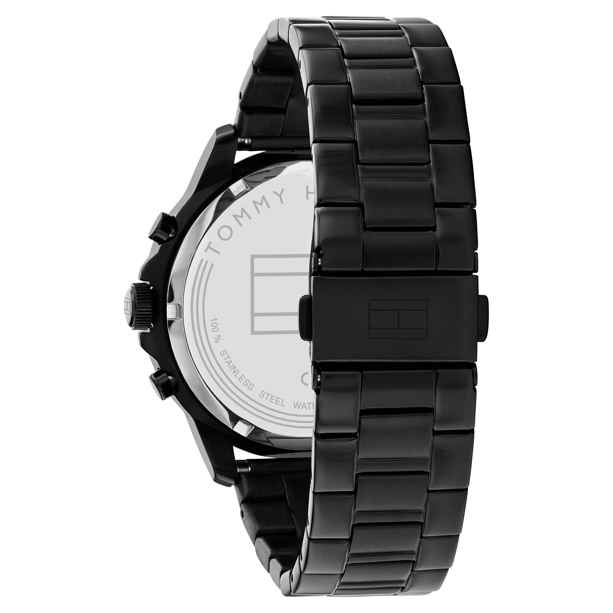 Tommy Hilfiger Black Steel Men's Multi-function Watch - 1710478