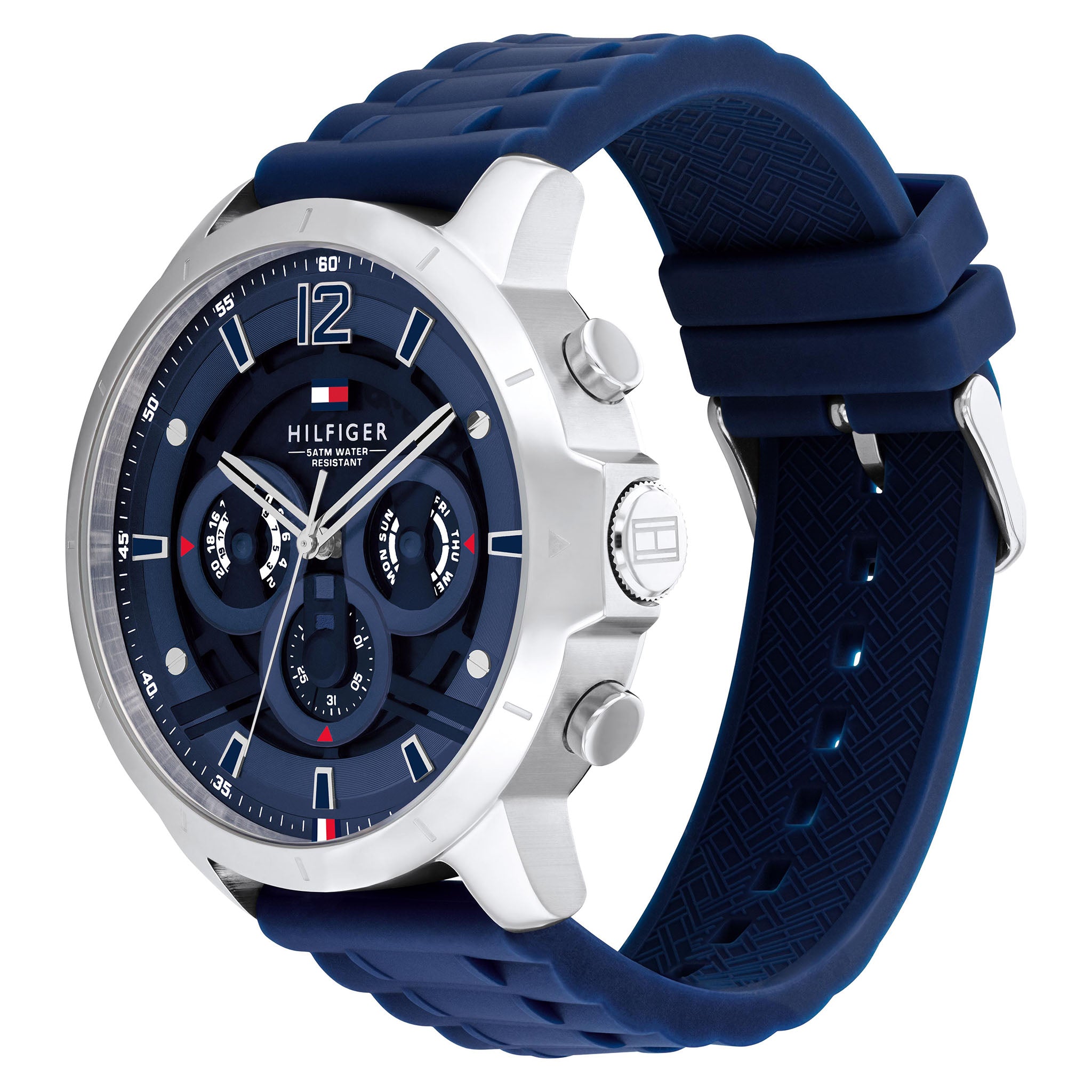 Tommy Hilfiger Navy Silicone Band Men's Multi-function Watch - 1710489