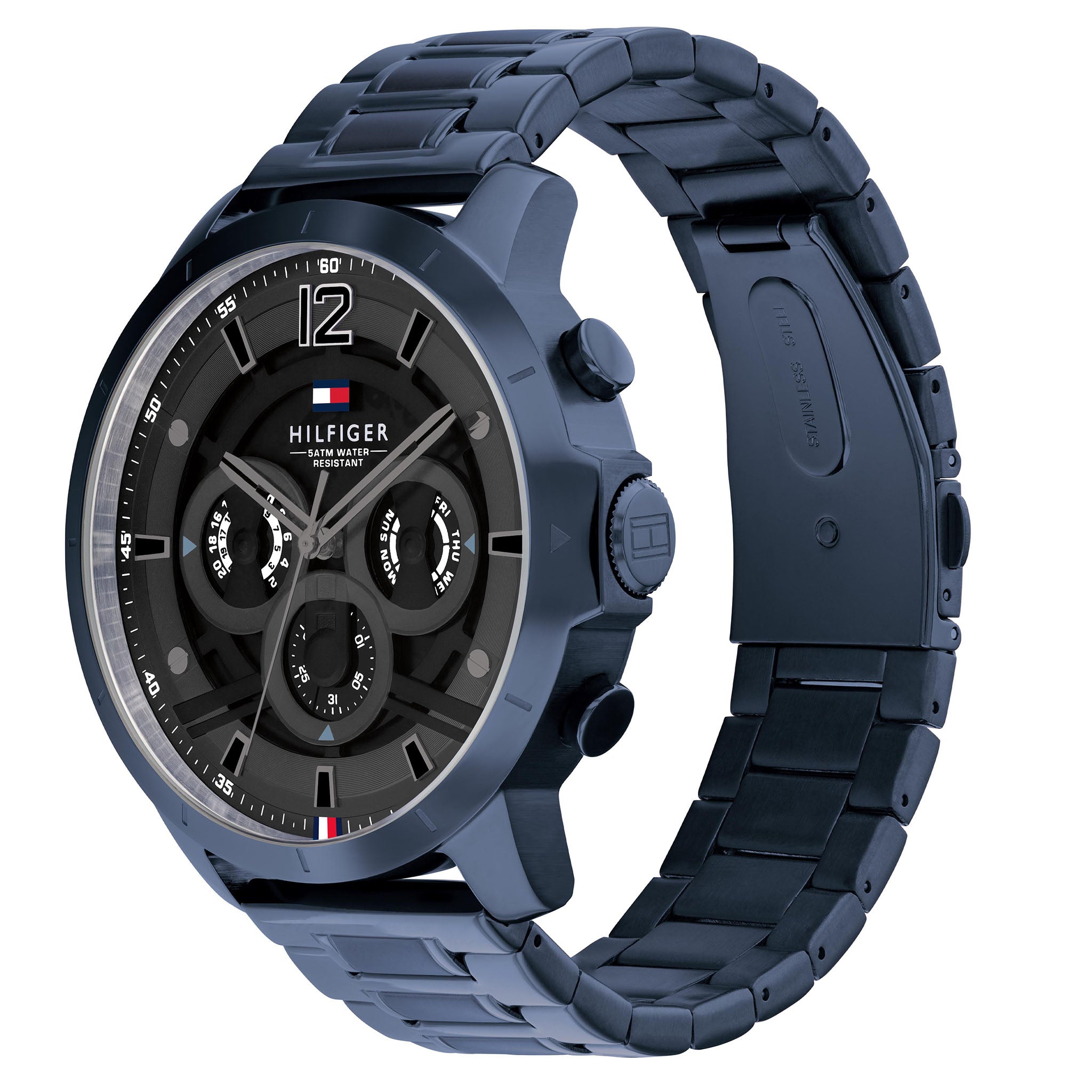 Tommy Hilfiger Blue Steel Grey Dial Men's Multi-function Watch - 1710493