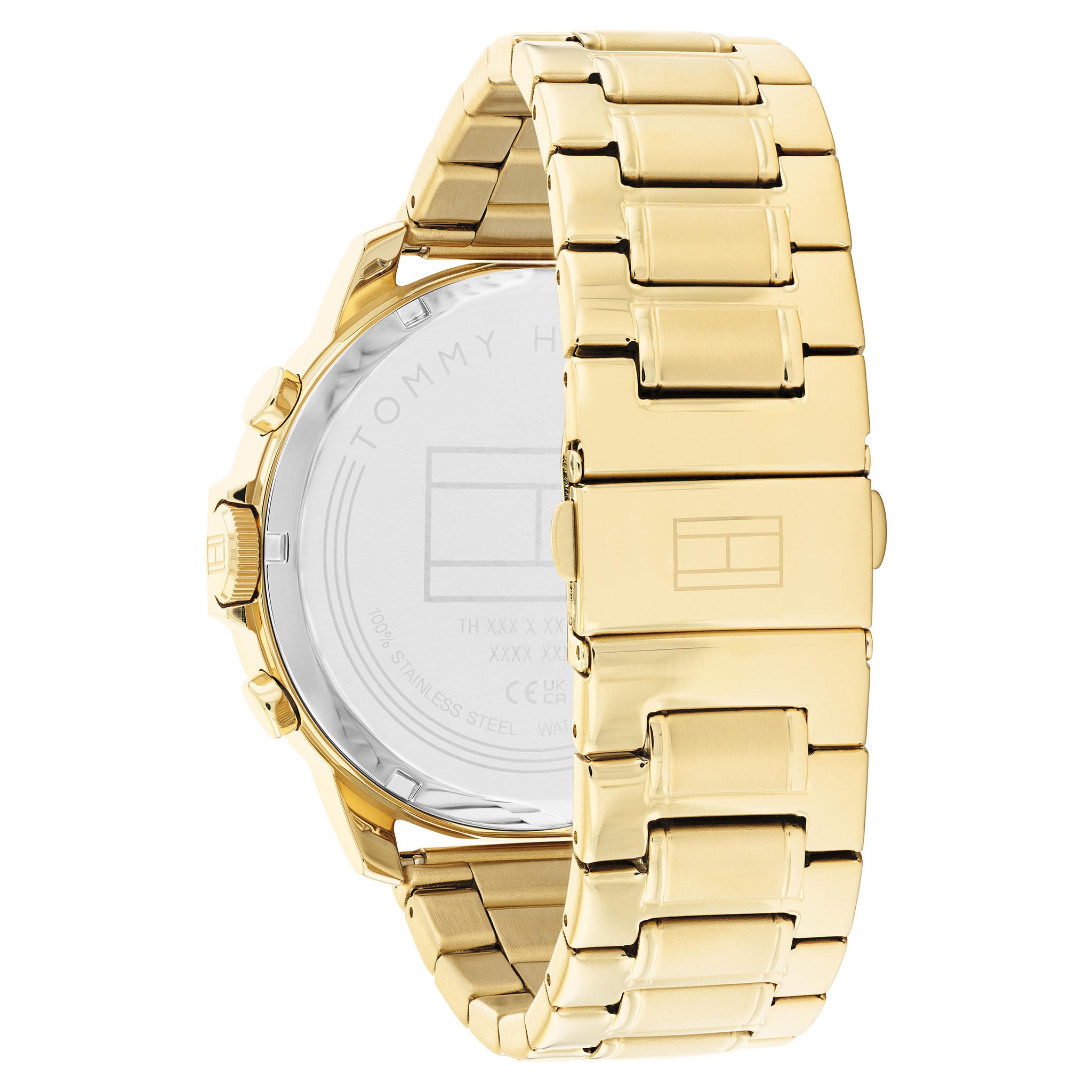 Tommy Hilfiger Gold Steel Black Dial Multi-function Men's Watch - 1710511