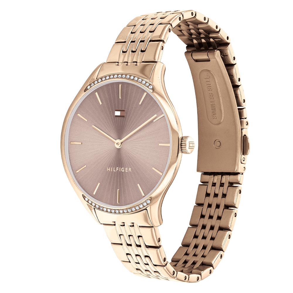 Tommy Hilfiger Rose Gold Steel Ladies Watch - 1782212