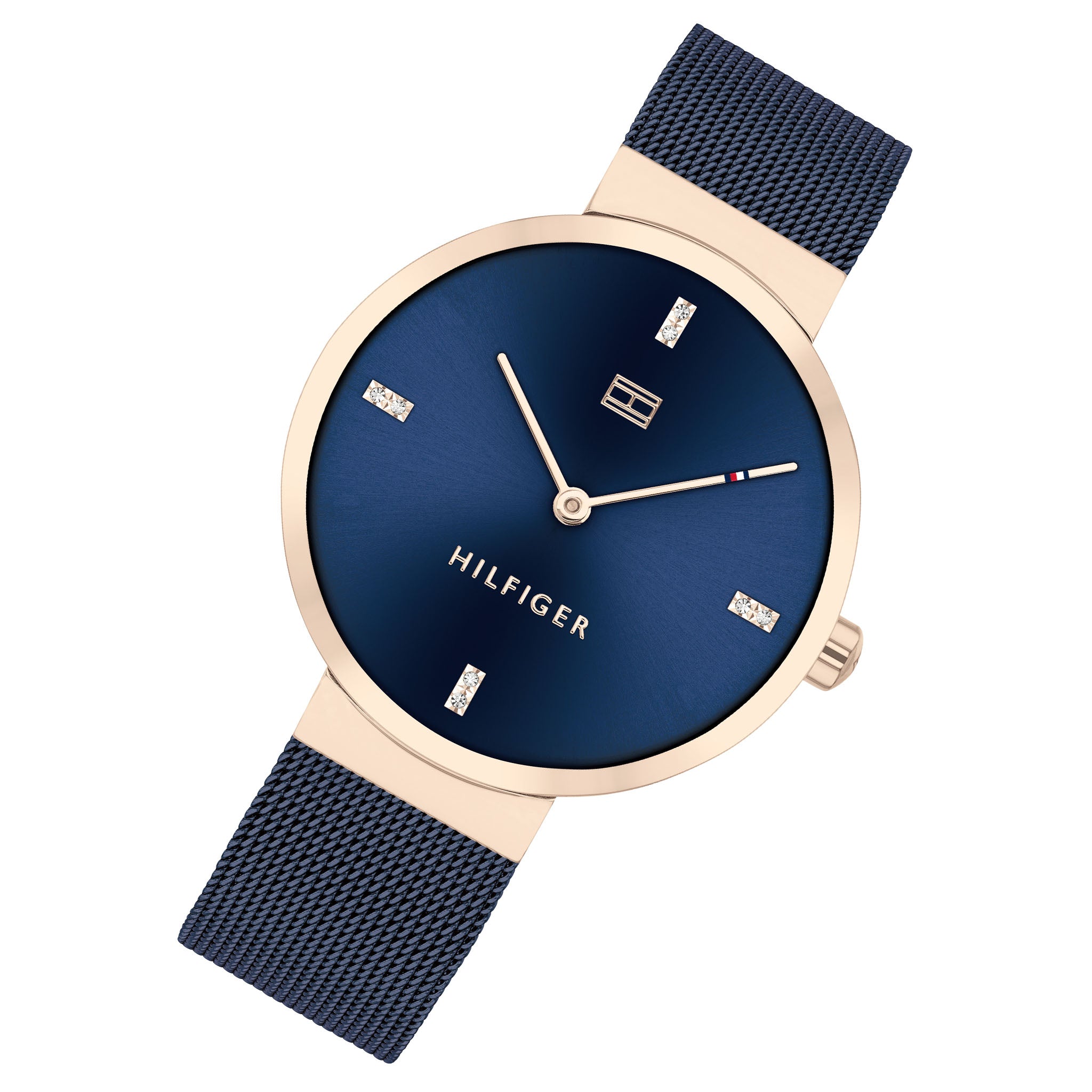 Tommy Hilfiger Blue Steel Mesh Navy Dial Women's Watch - 1782219