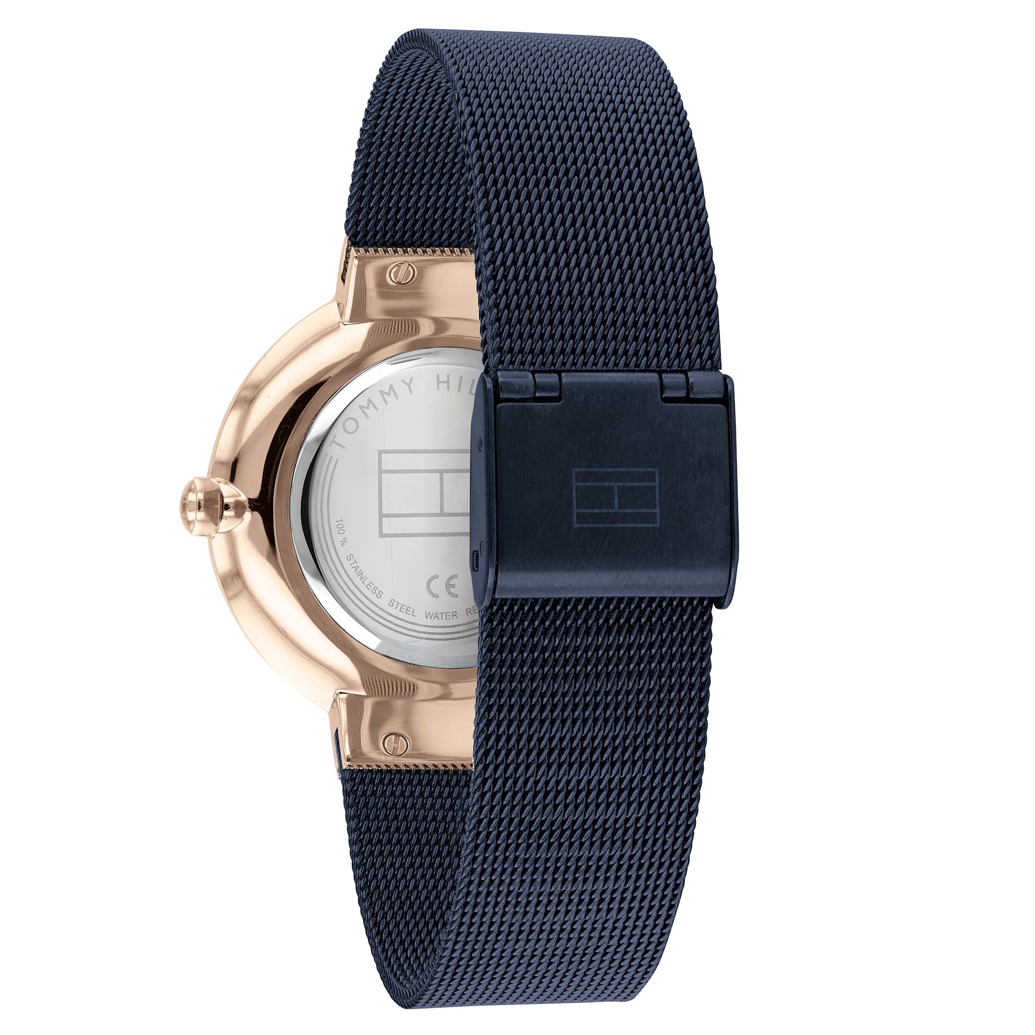 Tommy Hilfiger Blue Steel Mesh Navy Dial Women's Watch - 1782219
