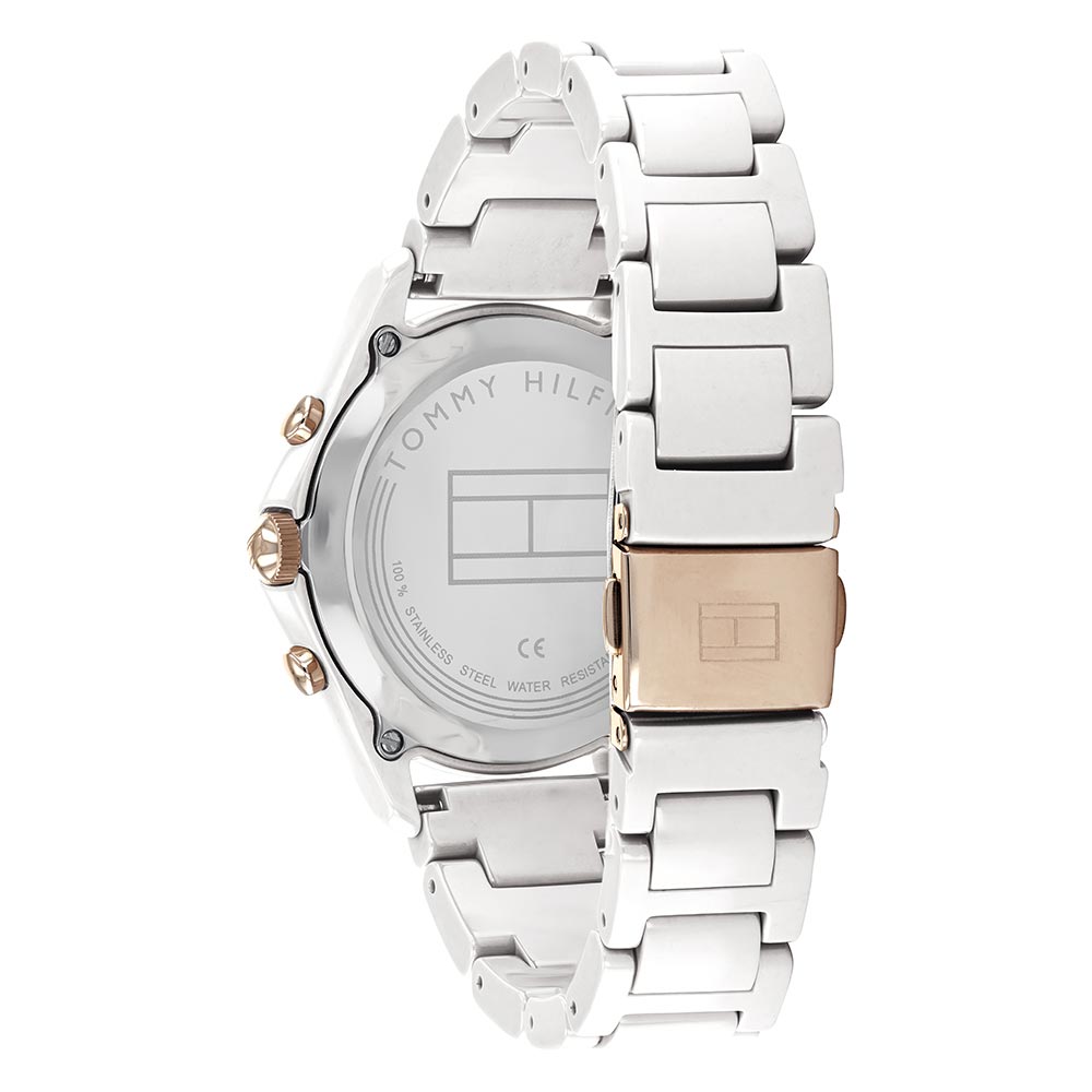 Tommy Hilfiger White Ceramic Ladies Multi-function Watch - 1782262