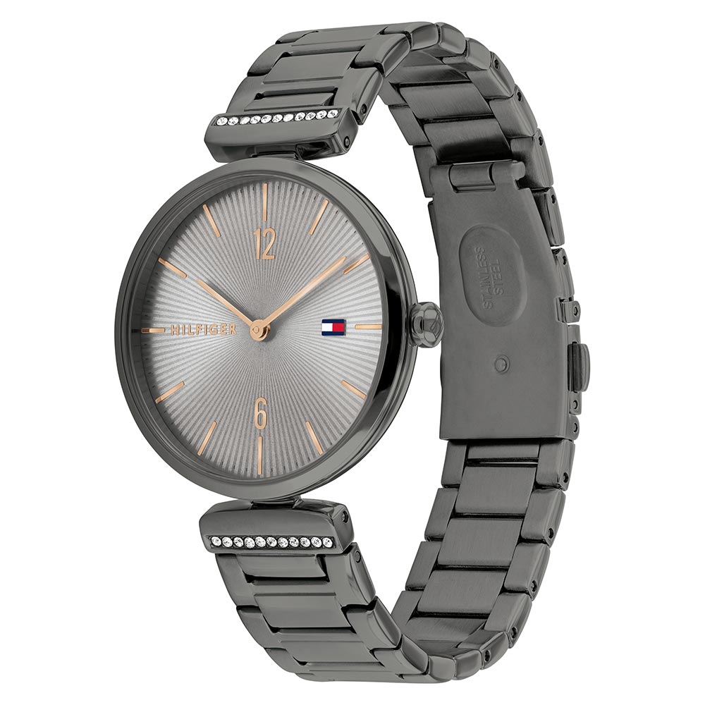 Tommy Hilfiger Grey Steel with Crystal Accents Women's Watch - 1782276