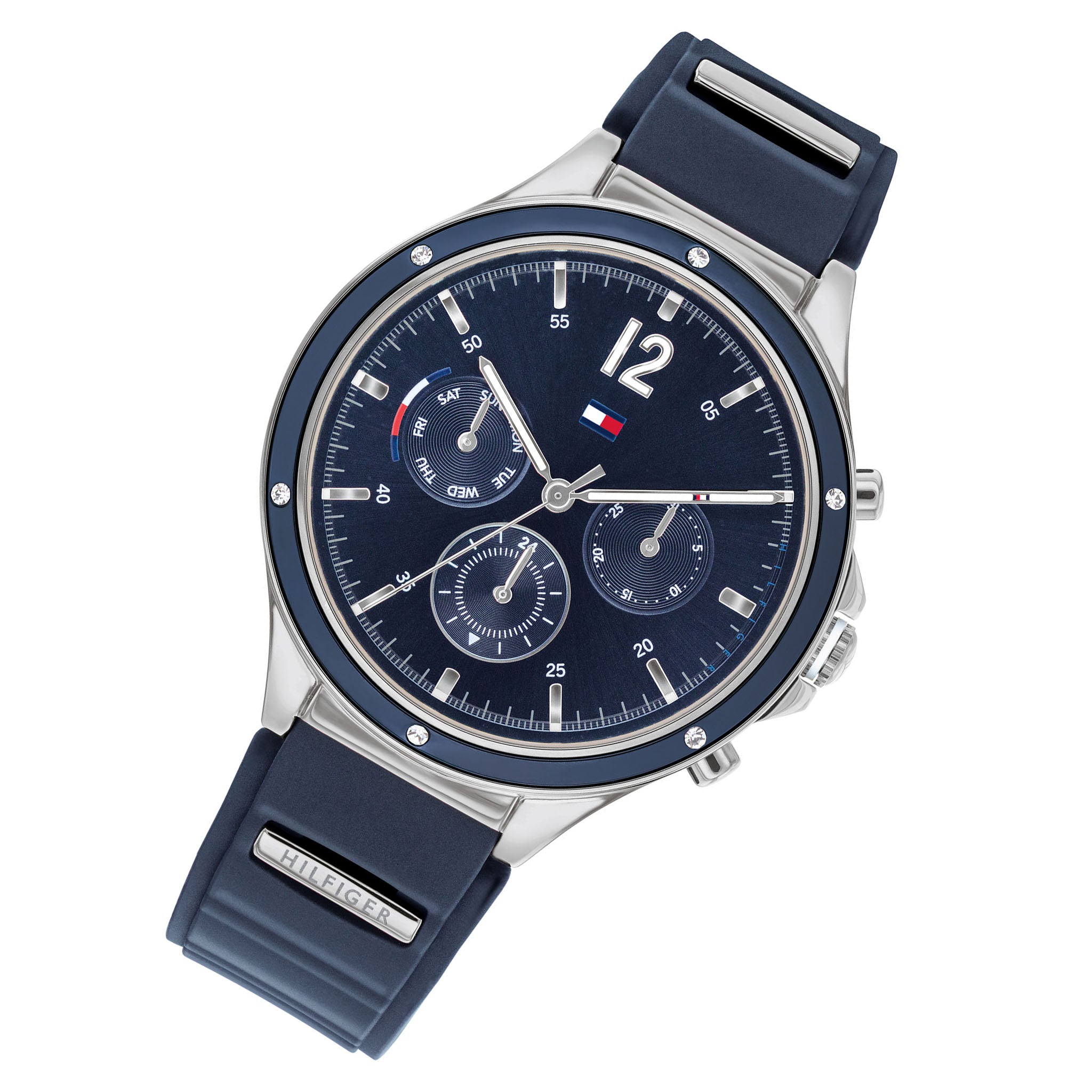 Tommy Hilfiger Navy Silicone Women's Multi-function Watch - 1782281