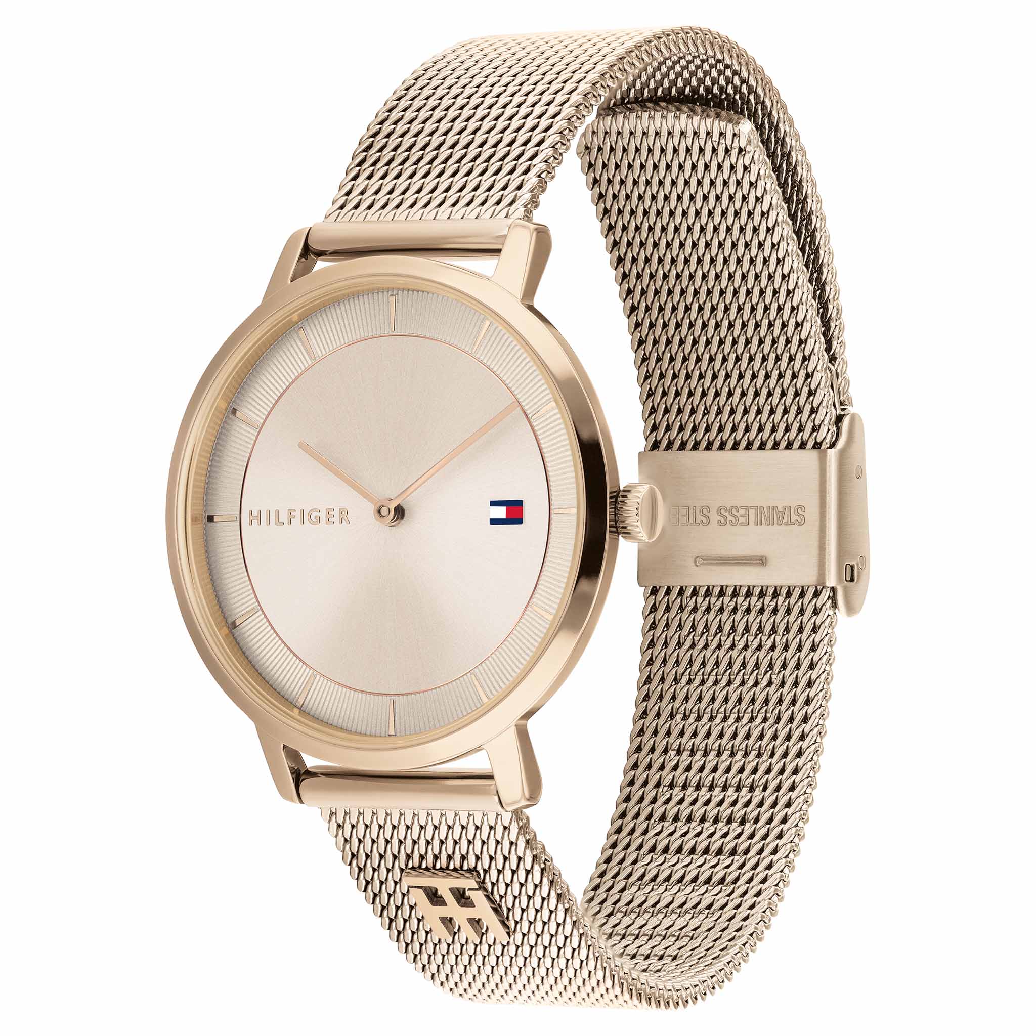 Tommy Hilfiger Carnation Gold Mesh Light Taupe Dial Women's Watch - 1782287