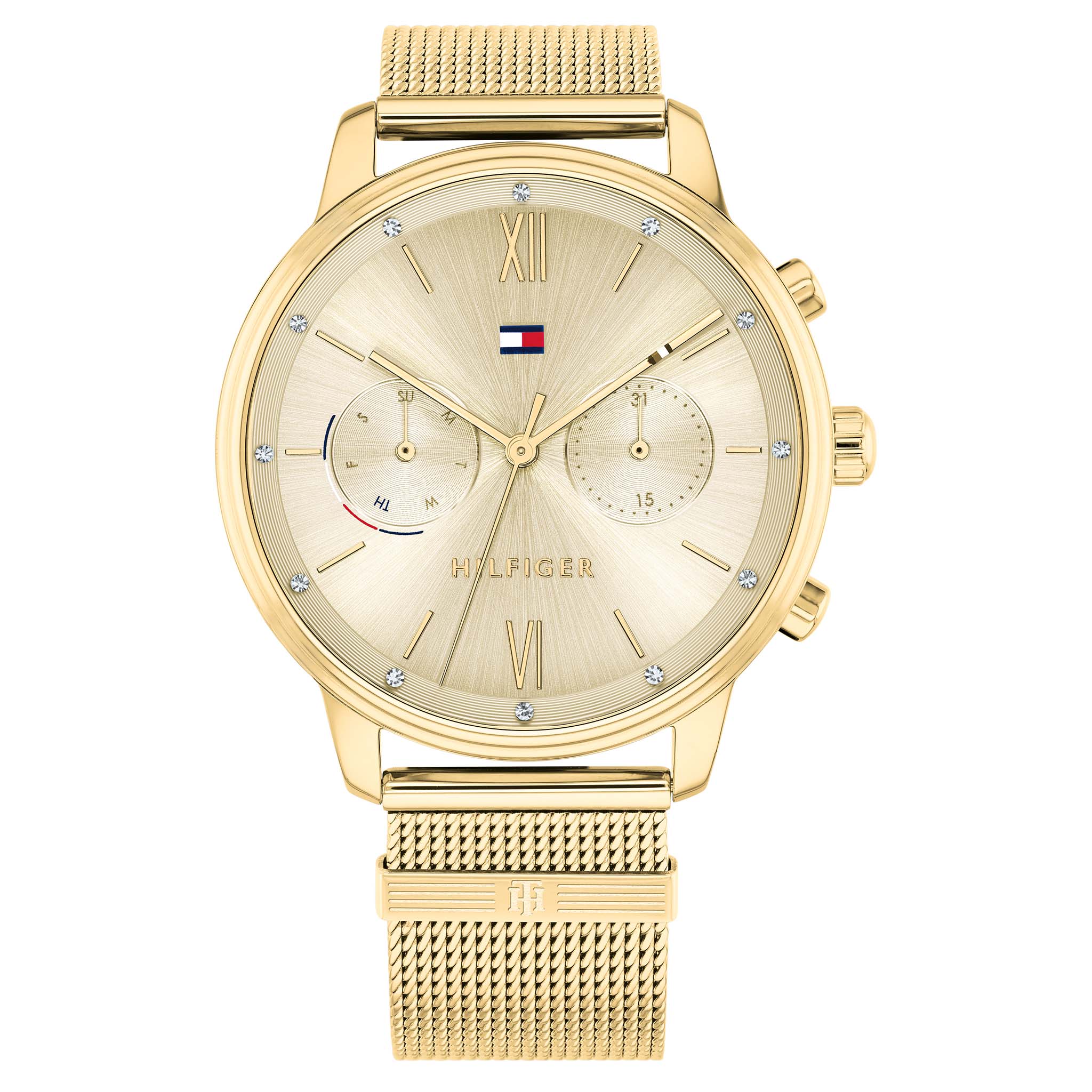 Tommy Hilfiger Blake Gold Mesh Ladies Multi-function Watch - 1782302