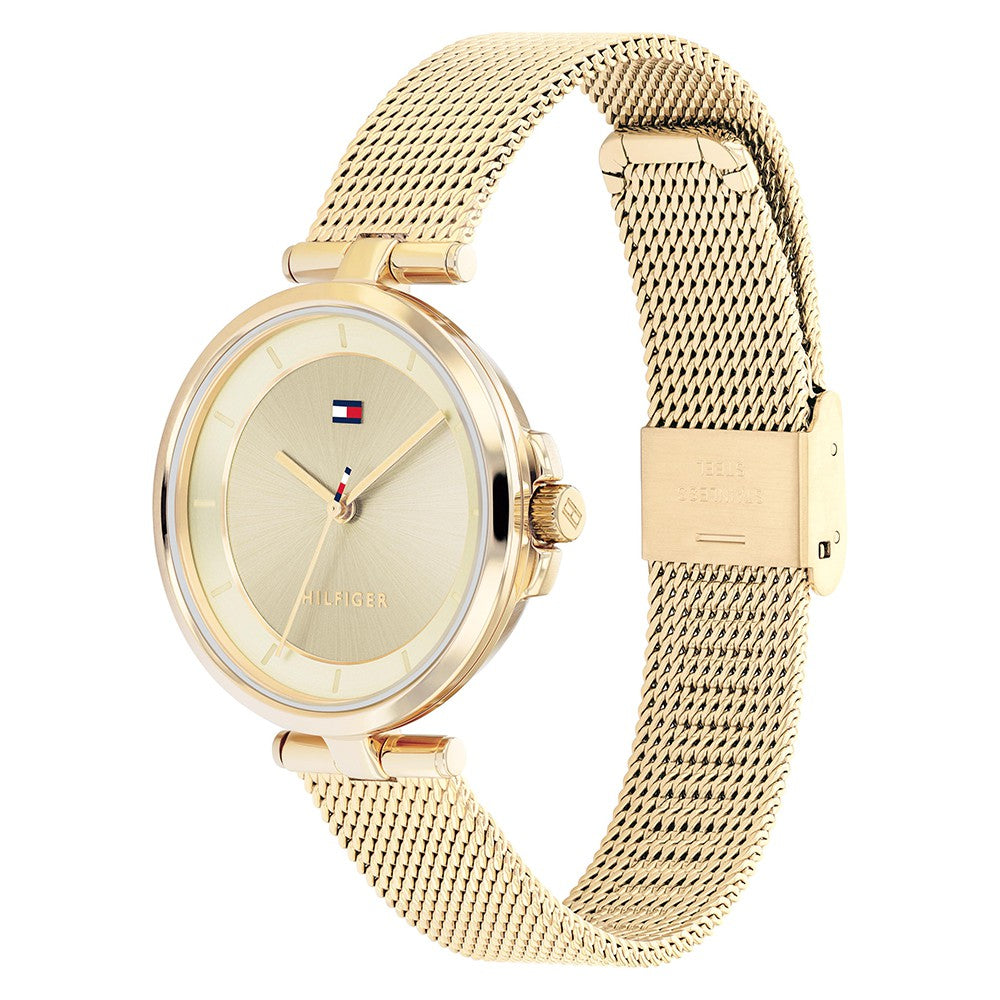 Tommy Hilfiger Classic Gold Mesh Women's Watch - 1782362