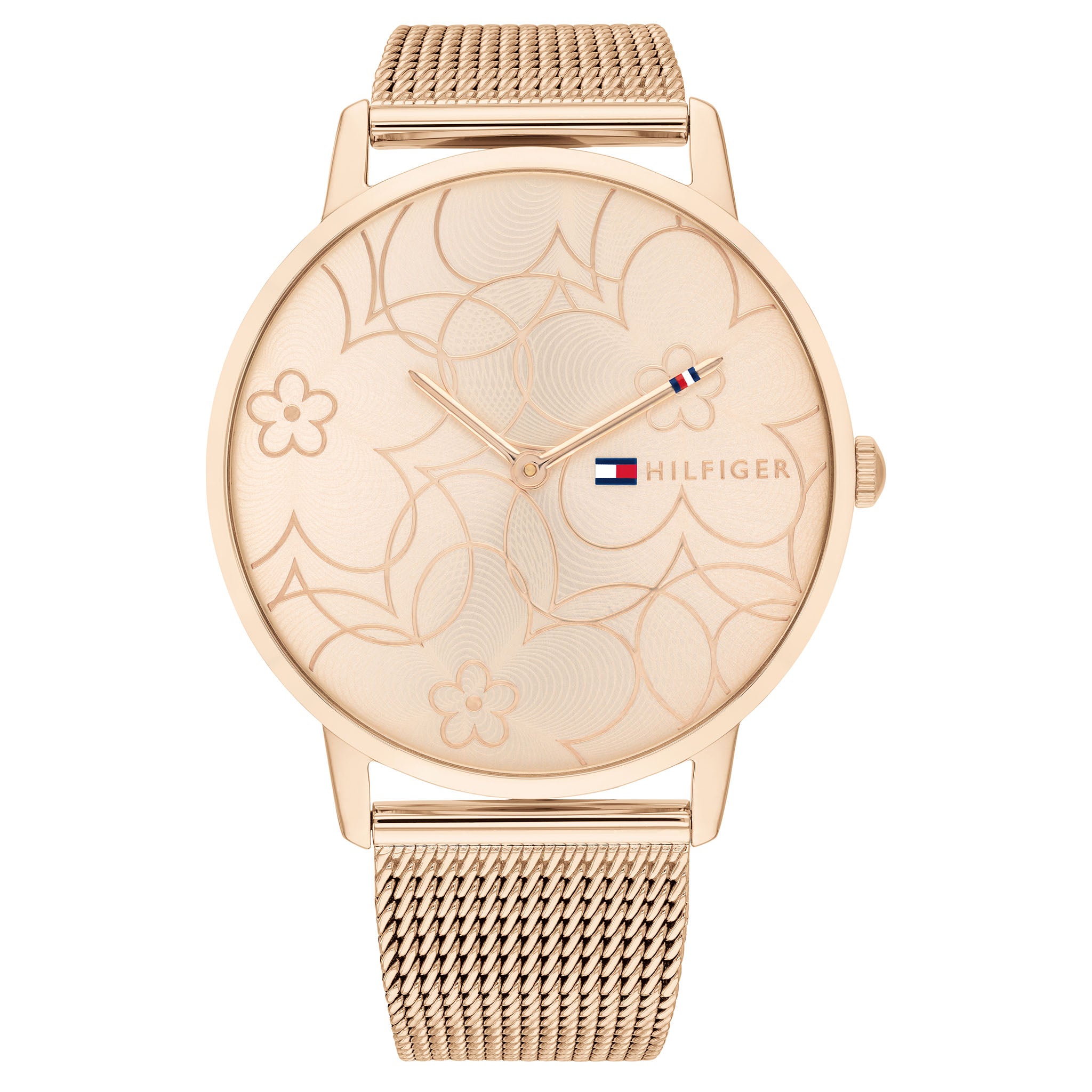 Tommy Hilfiger Carnation Gold Mesh Women's Slim Watch - 1782369