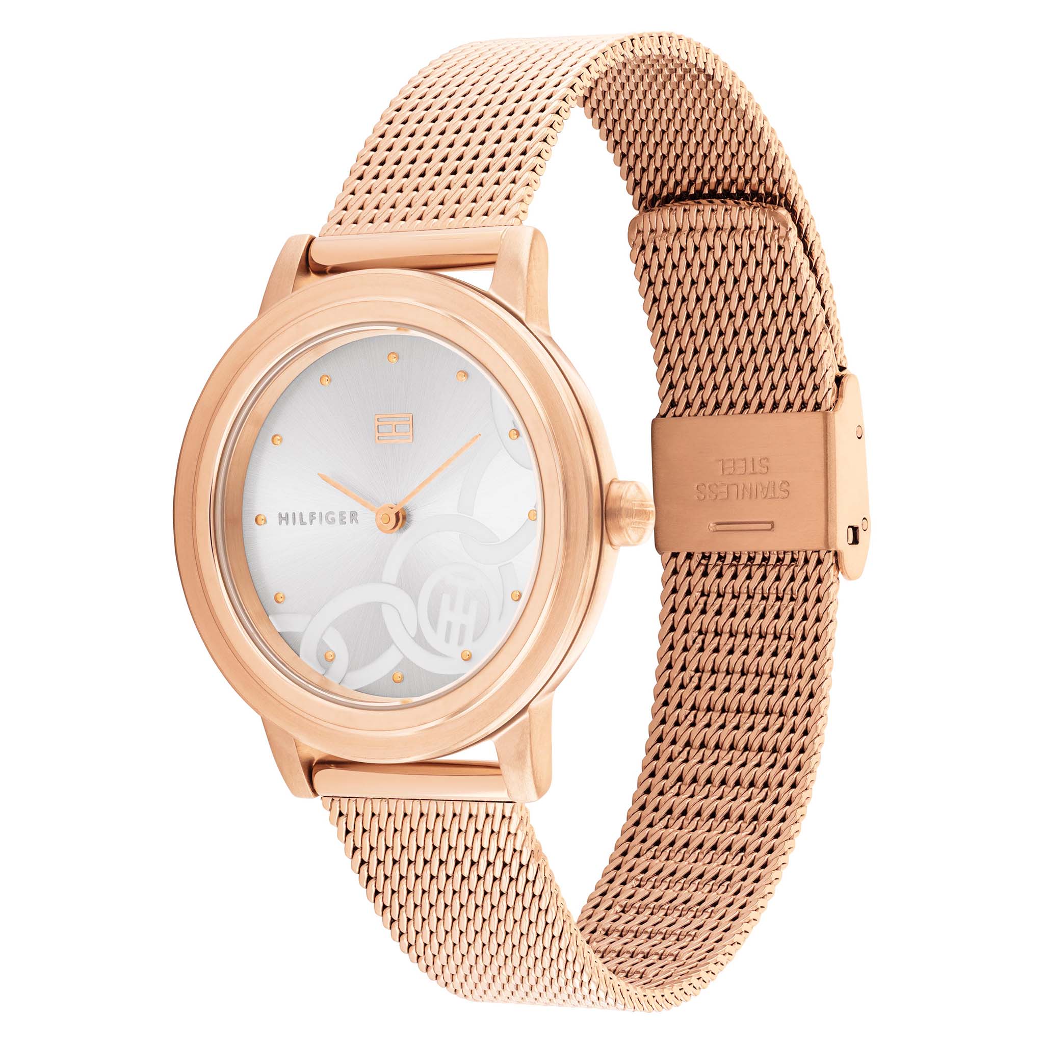 Tommy Hilfiger Carnation Gold Mesh Women's Basic Watch - 1782441
