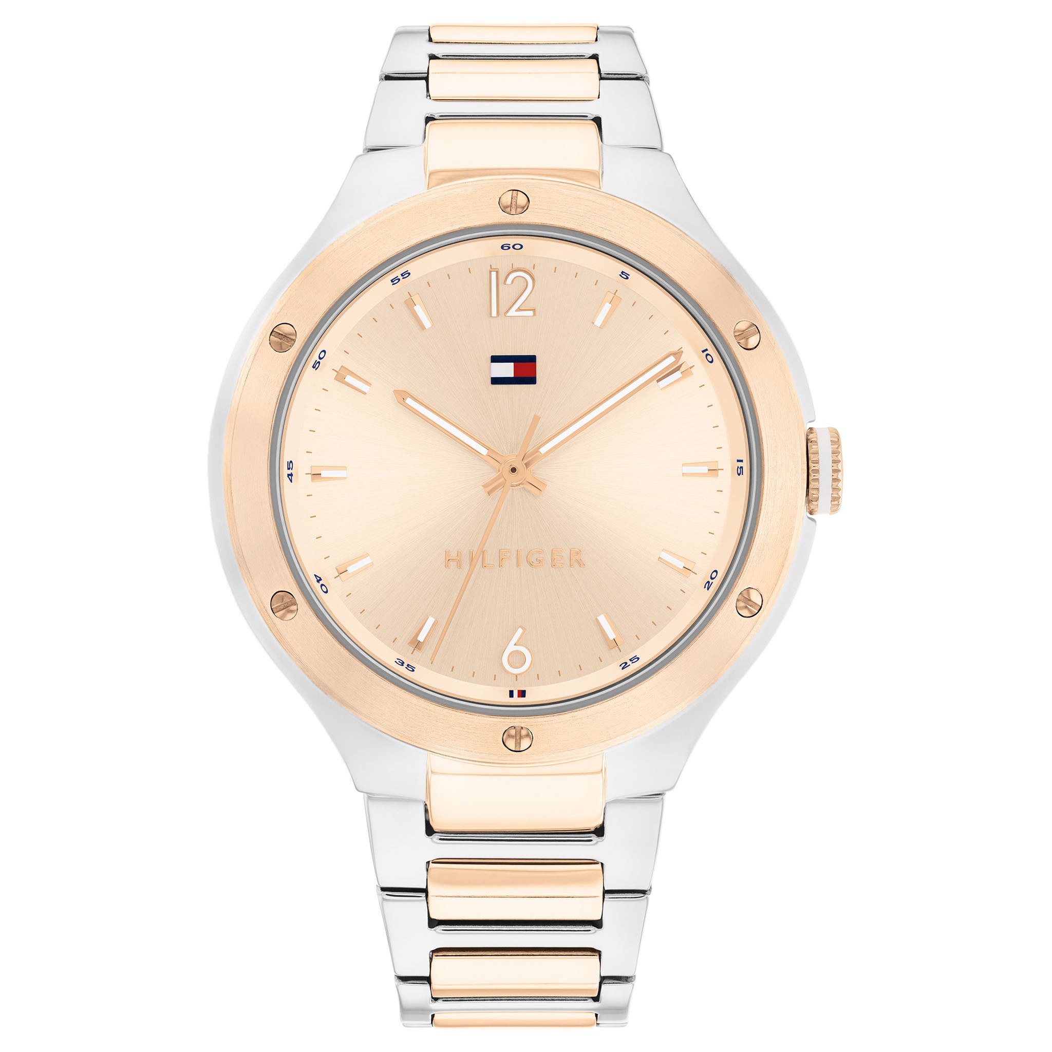Tommy Hilfiger Two-Tone Steel Light Rose Gold Dial Women's Watch - 1782476