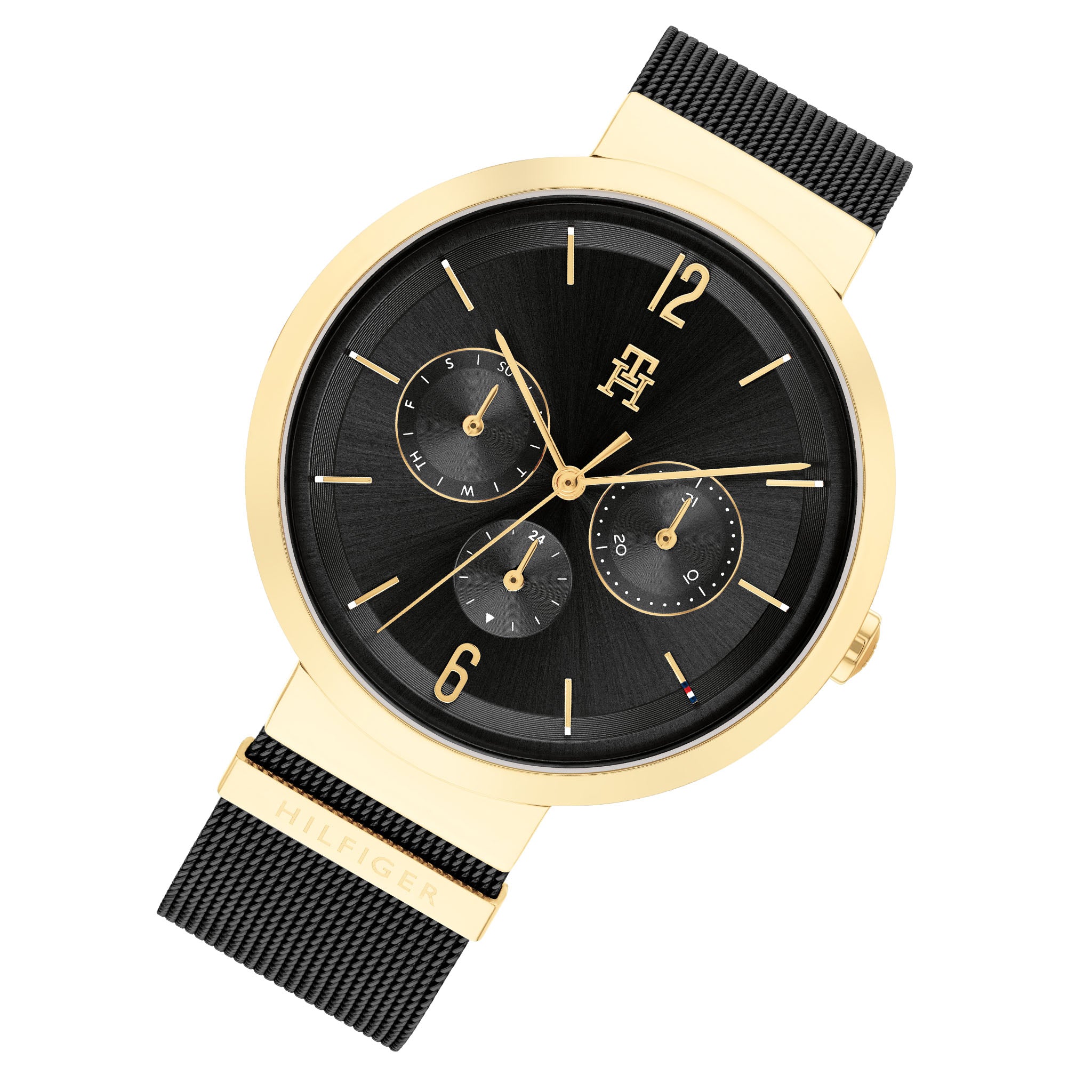 Tommy Hilfiger Black Steel Mesh Women's Watch - 1782540