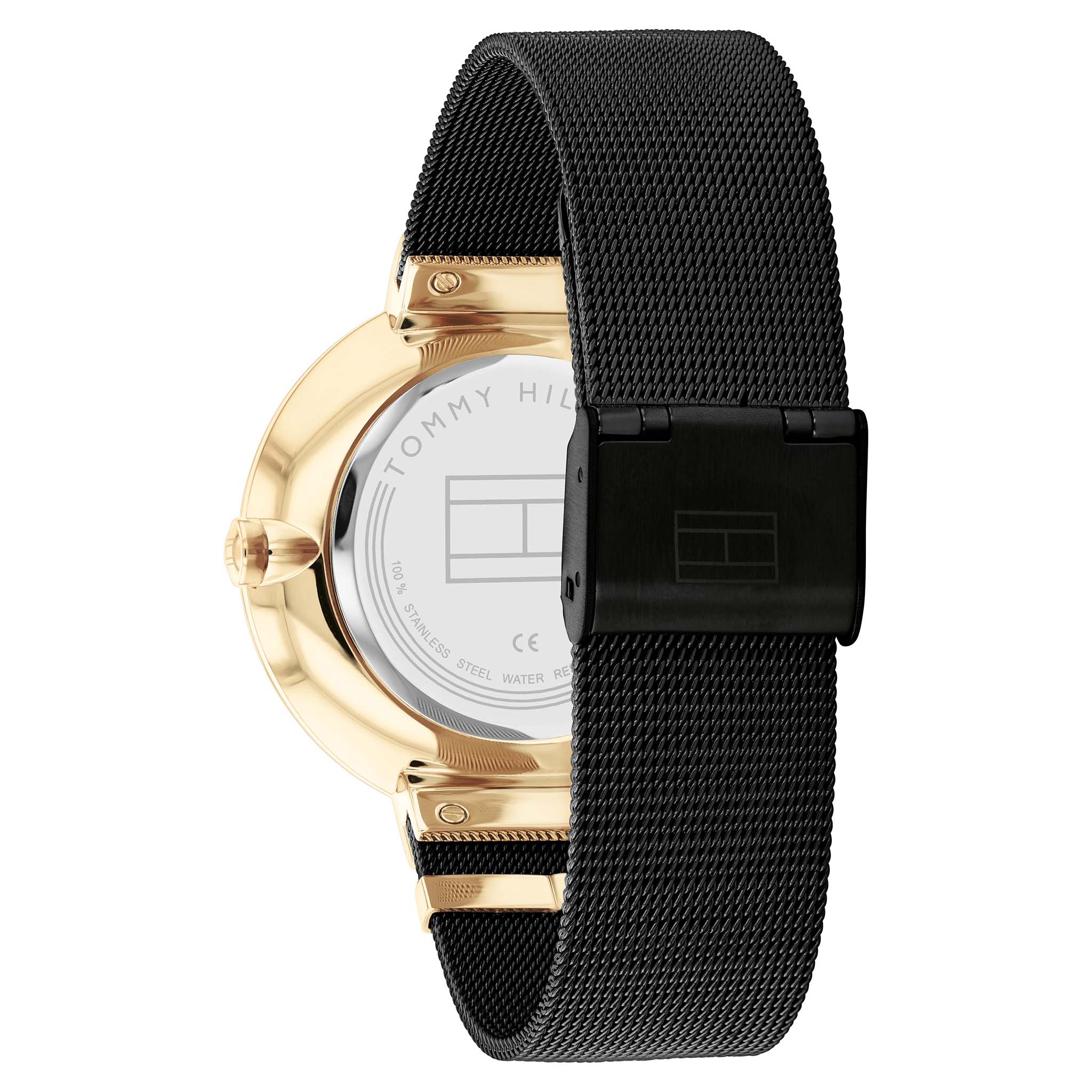 Tommy Hilfiger Black Steel Mesh Women's Watch - 1782540