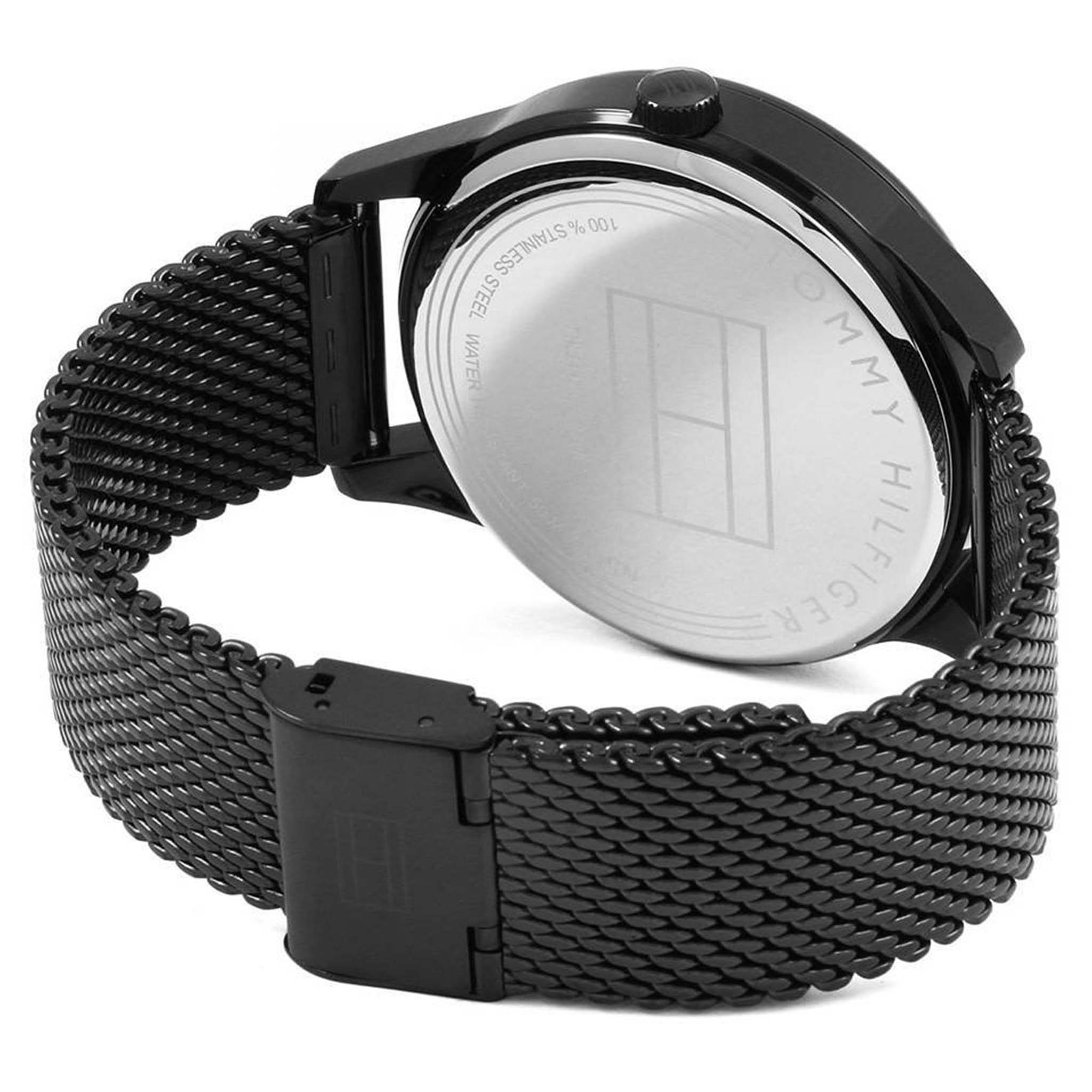 Tommy Hilfiger Black Mesh Men's Multi-function Watch - 1791420