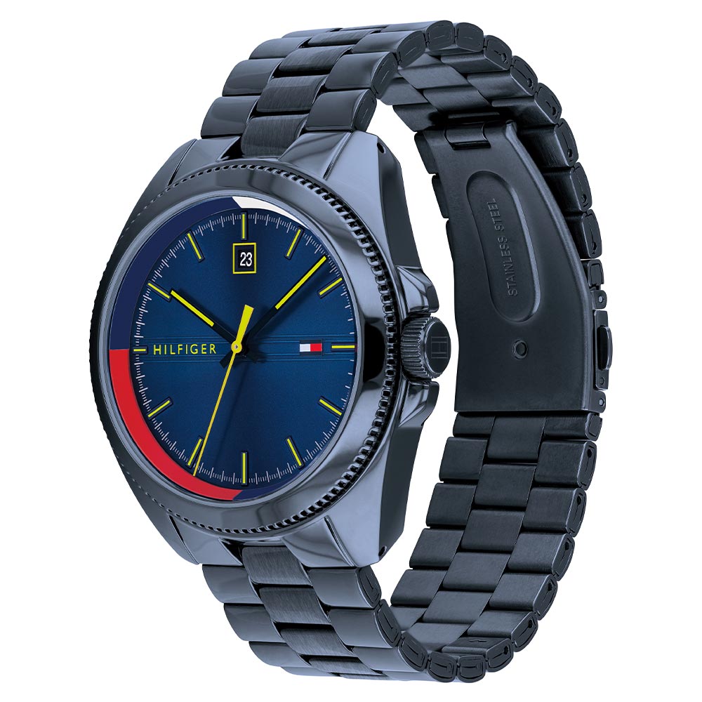 Tommy Hilfiger Ionic Plated Blue Steel Men's Watch - 1791689