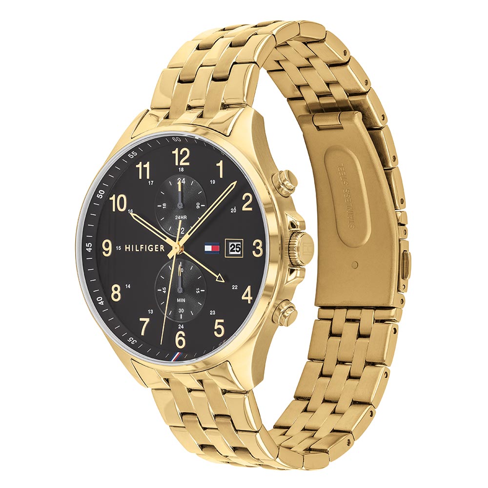 Tommy Hilfiger Gold Steel Men's Multi-function Watch - 1791708