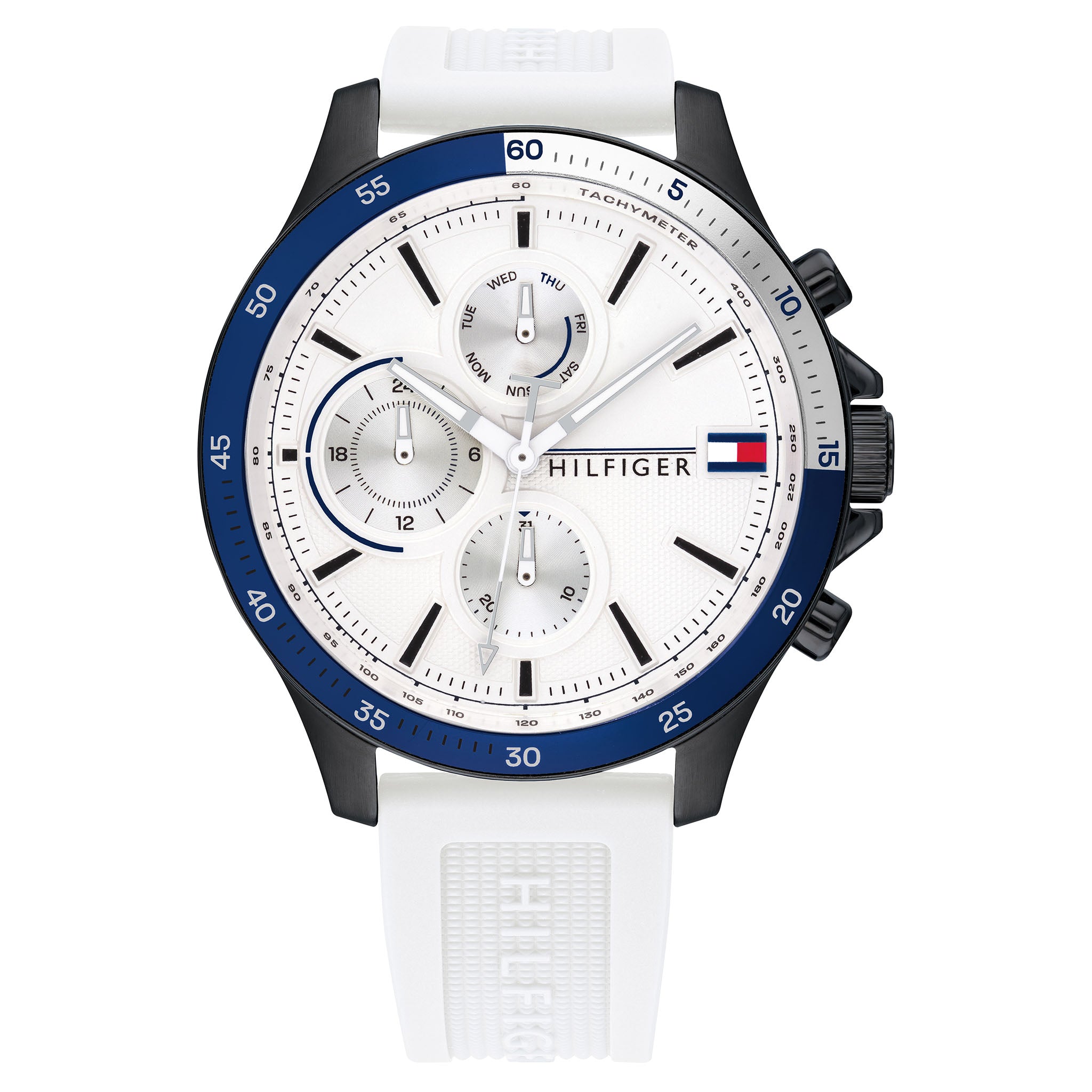 Tommy Hilfiger White Silicone Band Men's Multi-function Watch - 1791723