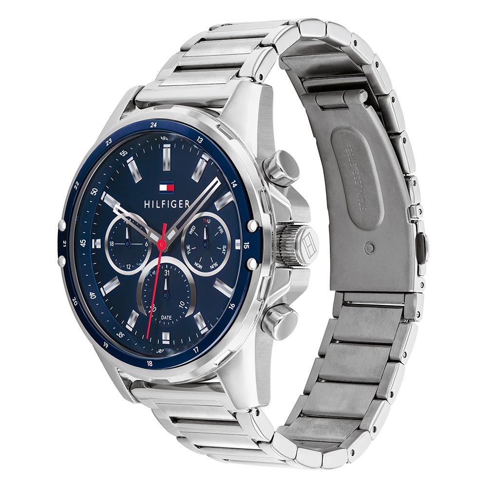 Tommy Hilfiger Mason Silver Steel Men's Multi-function Watch - 1791788
