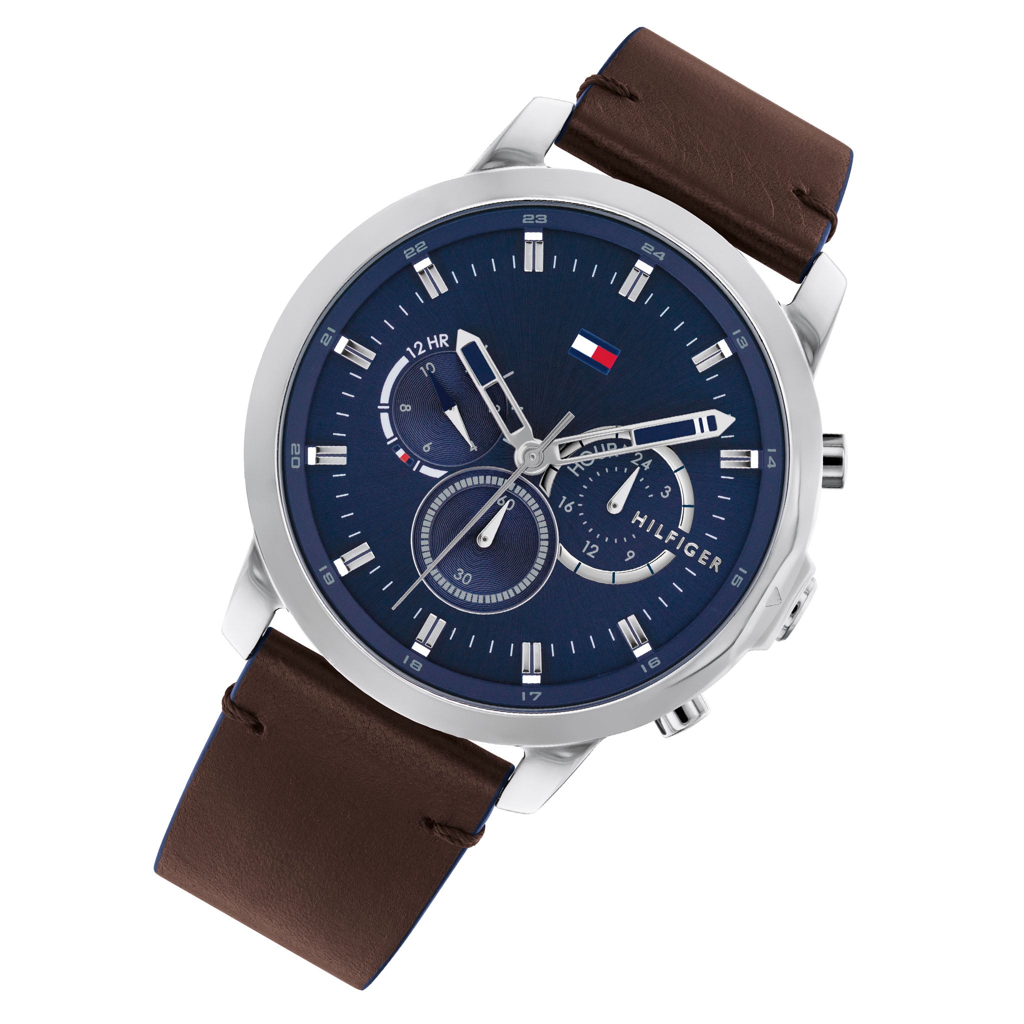 Tommy Hilfiger Brown Leather Men's Multi-function Watch - 1791797