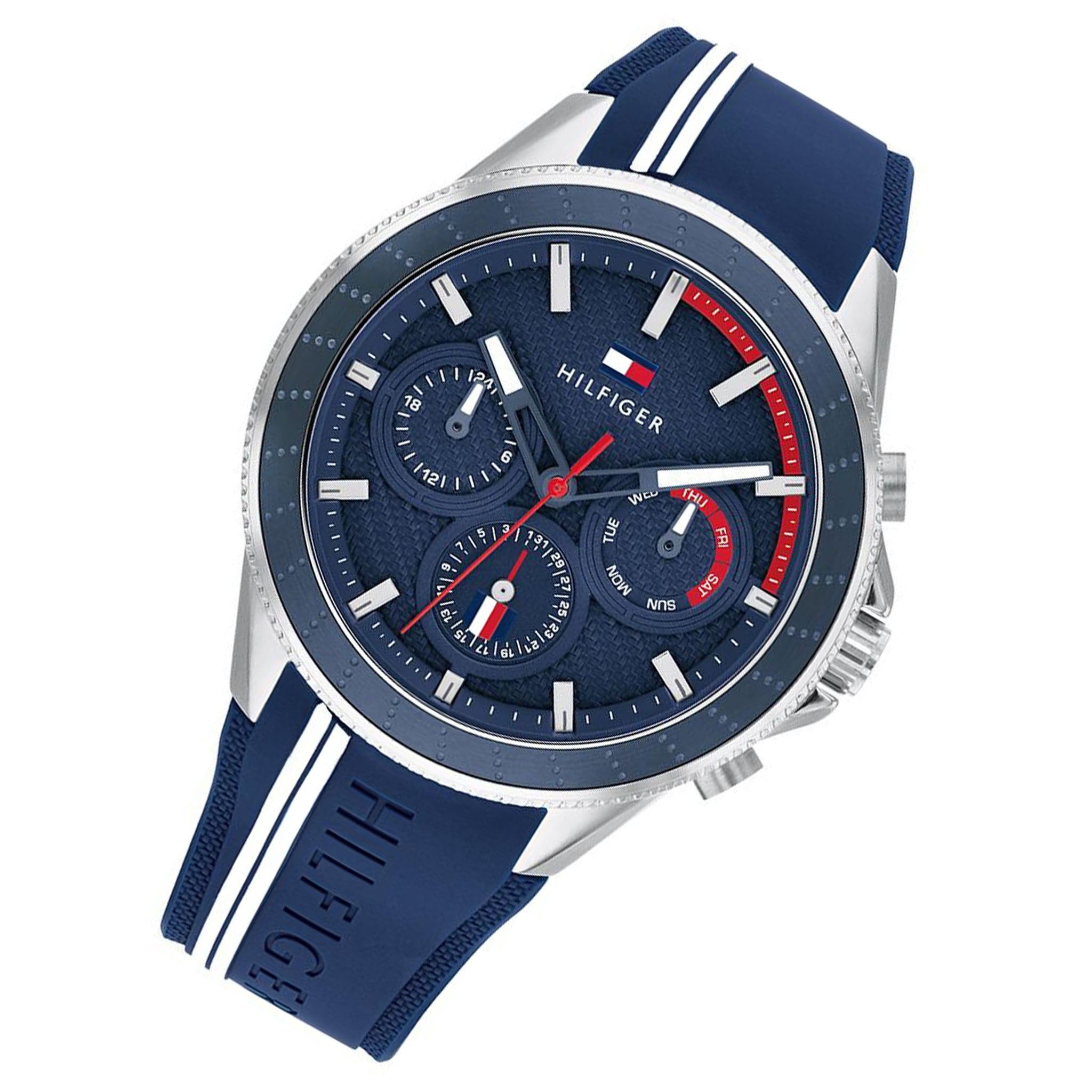 Tommy Hilfiger Navy Silicone Men's Multi-function Watch - 1791859