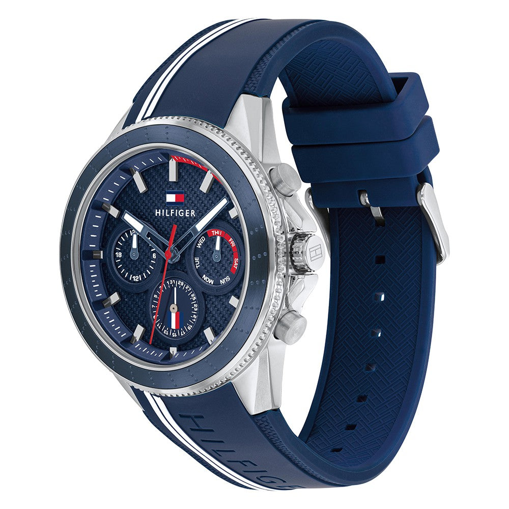 Tommy Hilfiger Navy Silicone Men's Multi-function Watch - 1791859