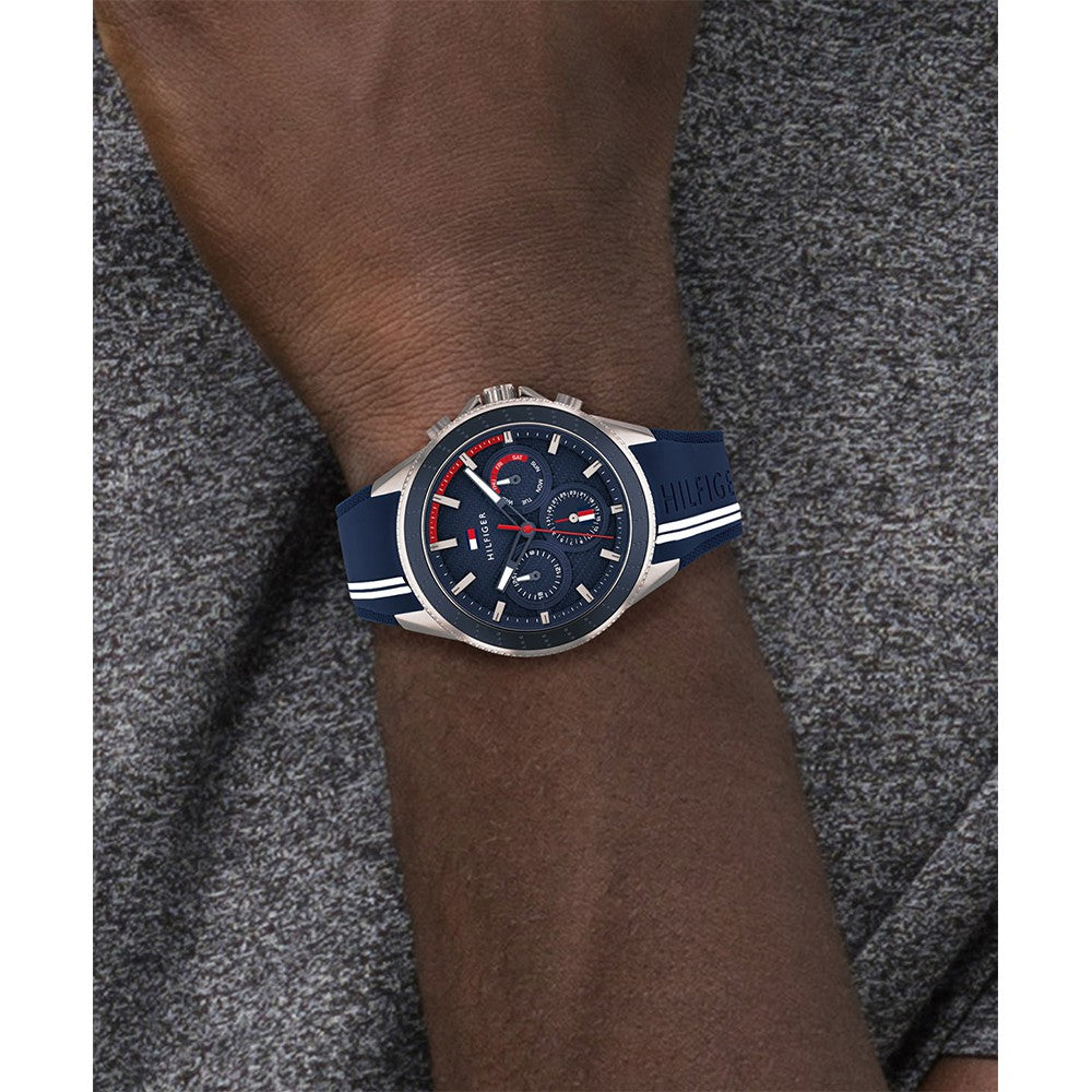 Tommy Hilfiger Navy Silicone Men's Multi-function Watch - 1791859