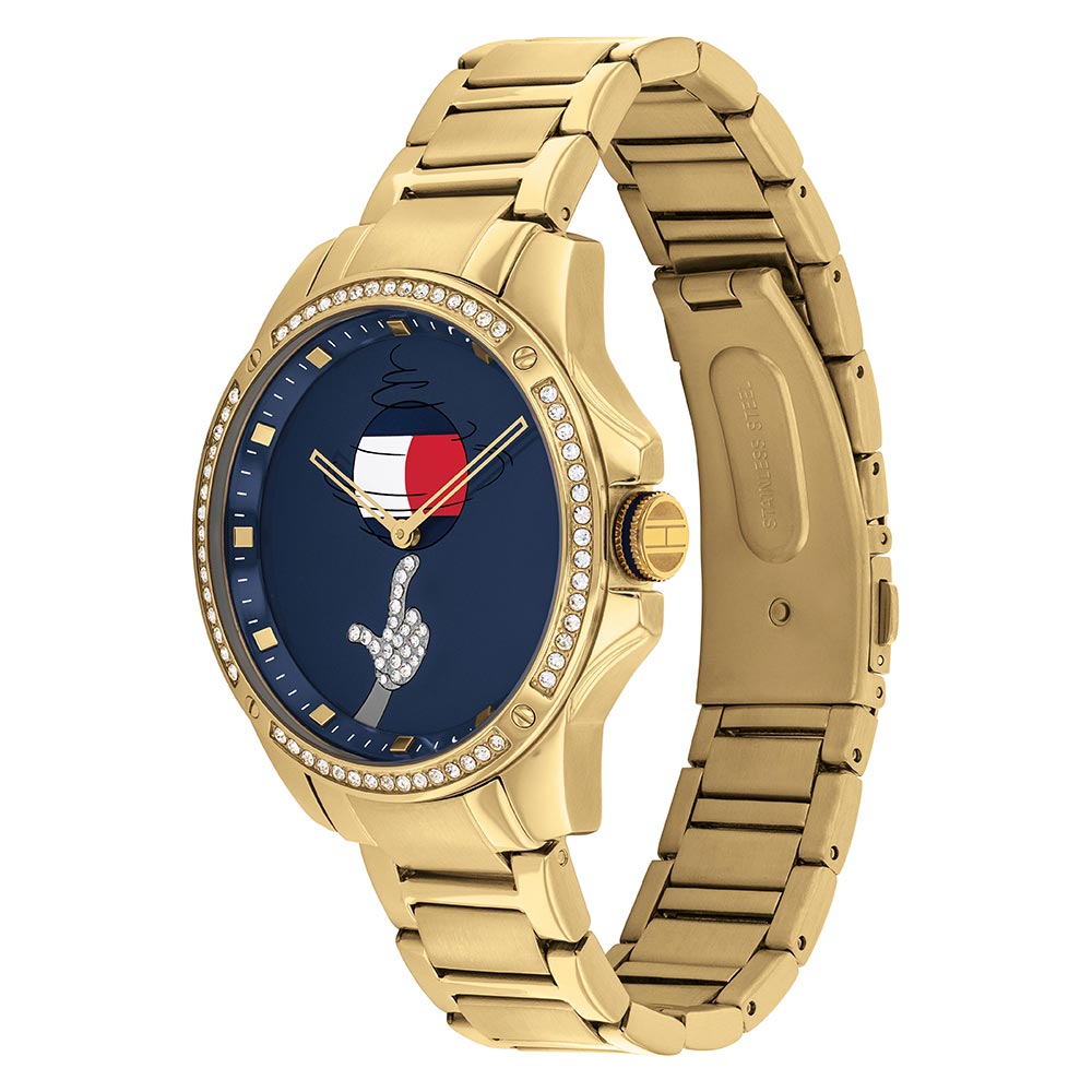 Tommy Hilfiger Looney Tunes Space Jam Gold Steel Men's Watch - 1791874