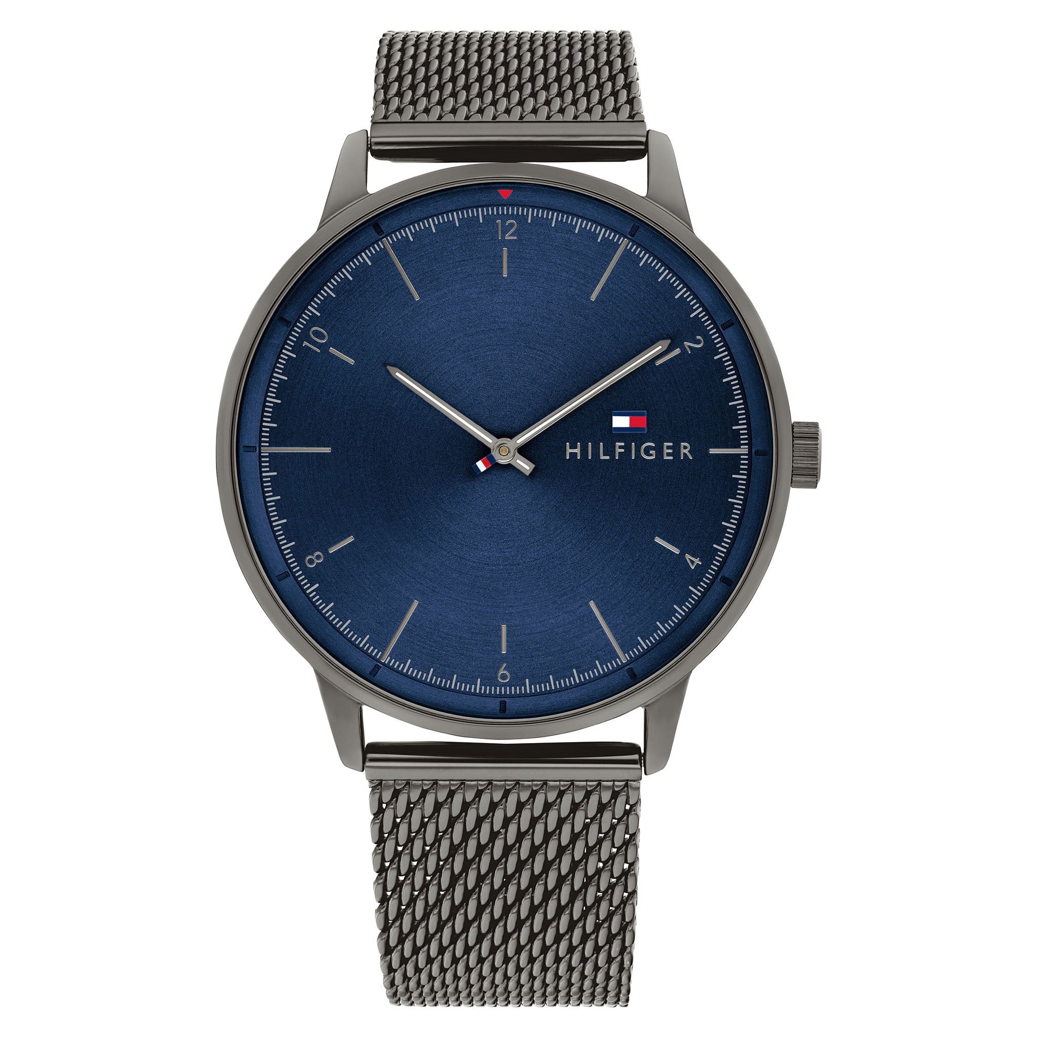 Tommy Hilfiger Grey Mesh Navy Dial Men's Basic Watch - 1791878